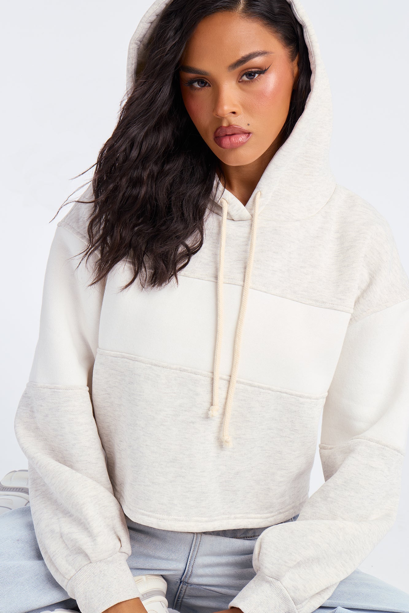 On The Move Fleece Sweatshirt Hoodie - Heather Grey