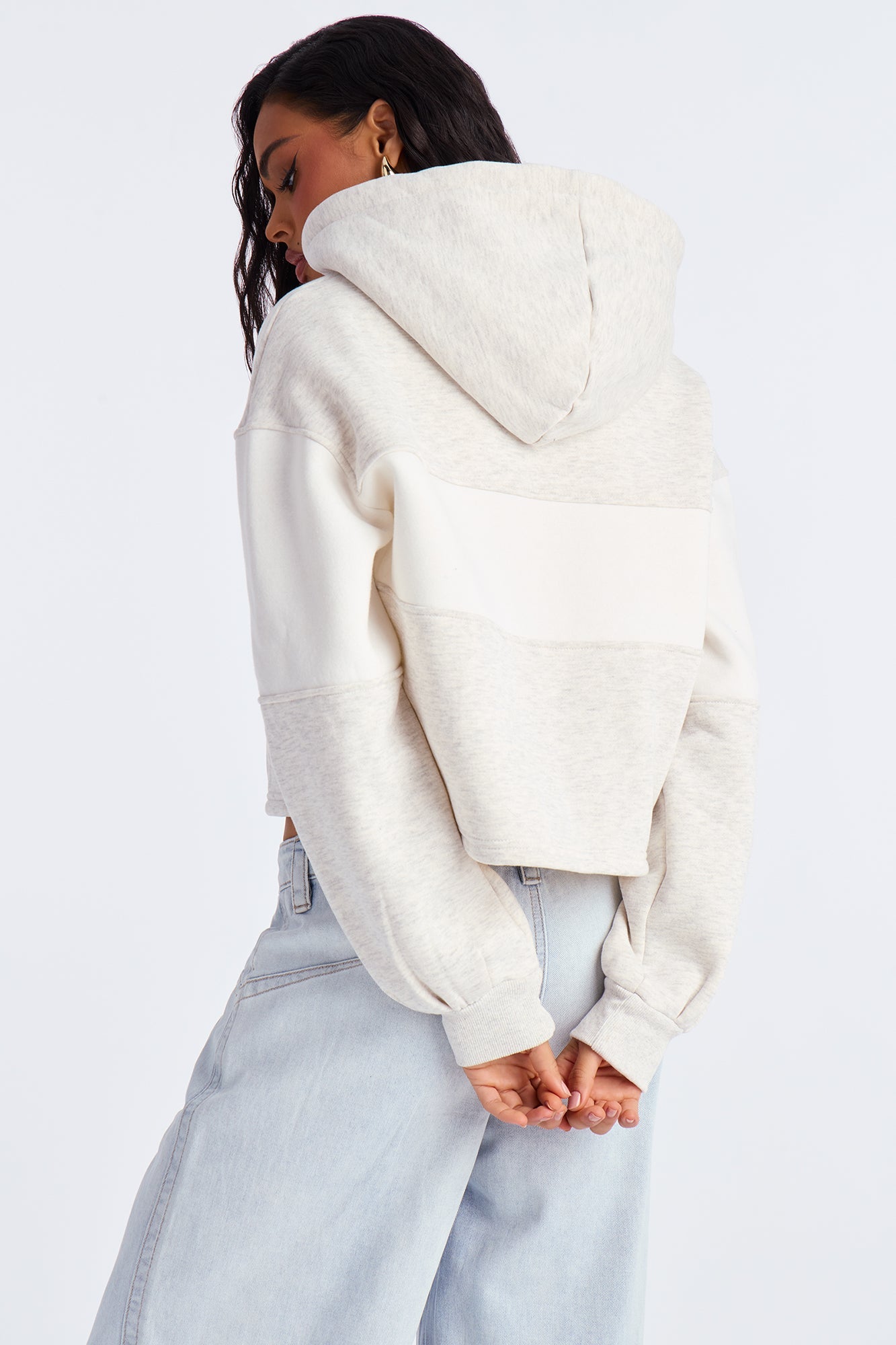 On The Move Fleece Sweatshirt Hoodie - Heather Grey