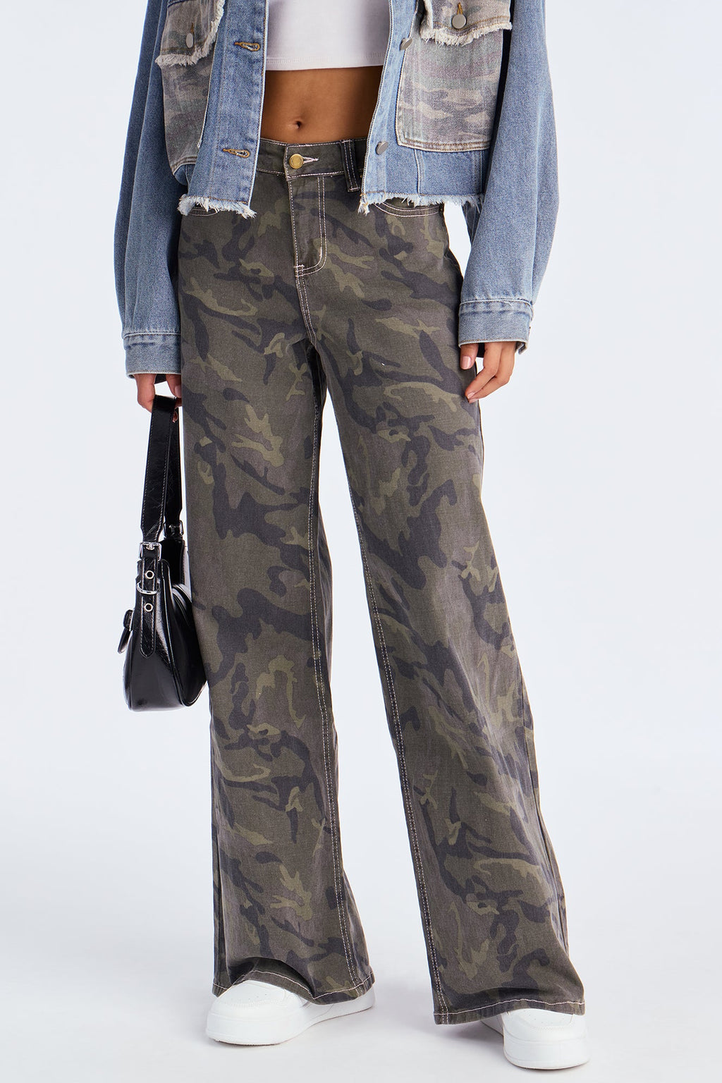 Willow Camo Wide Leg Pant 33″ - Camouflage