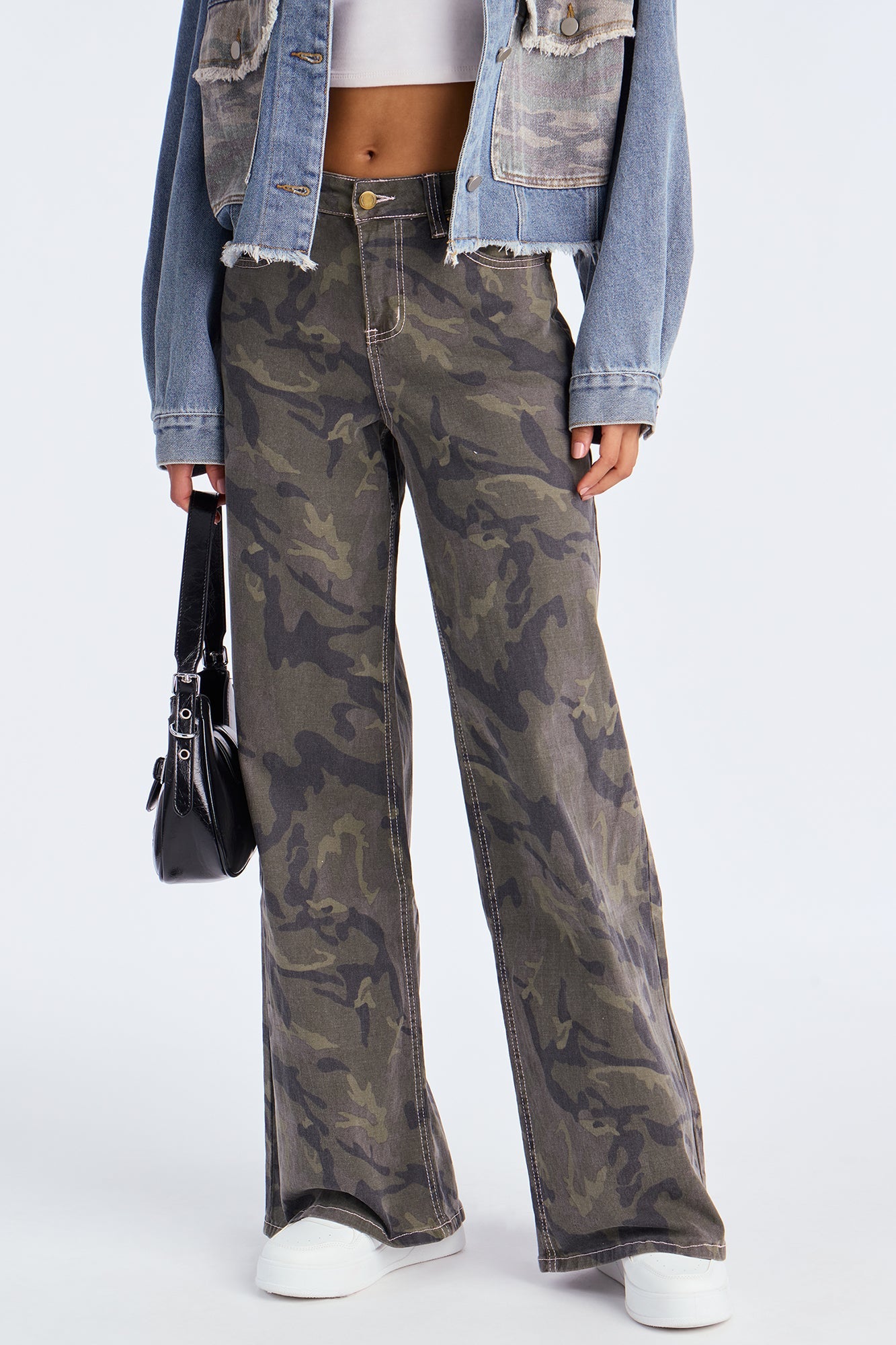Willow Camo Wide Leg Pant 33″ - Camouflage