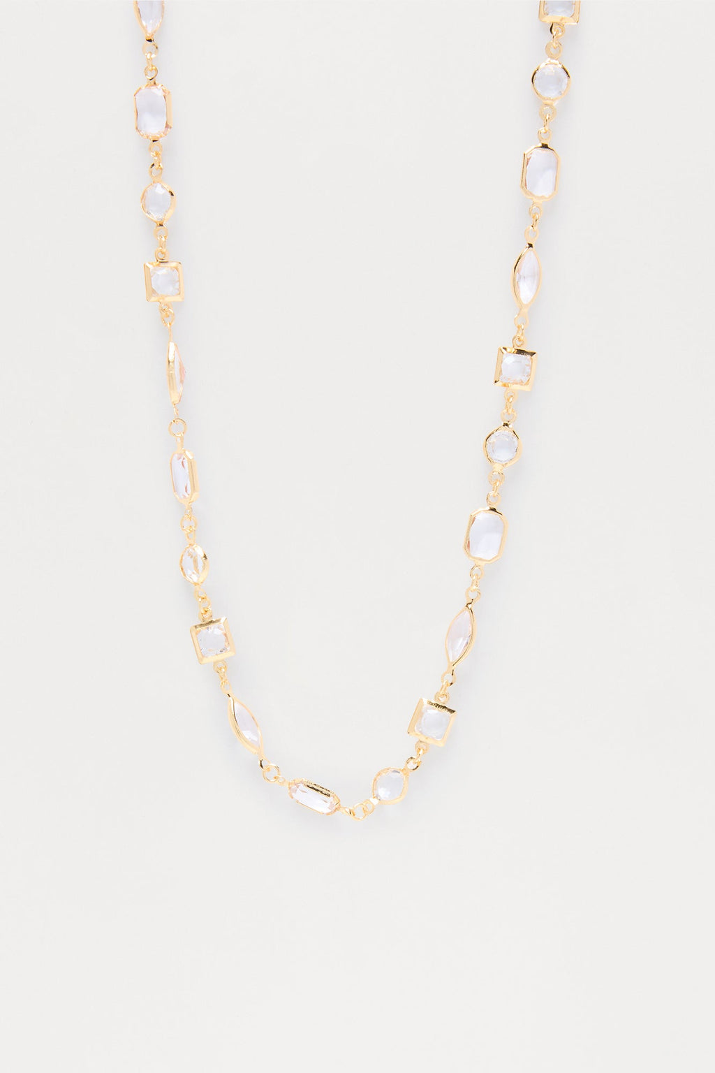 Meredith Rhinestone Necklace - Gold