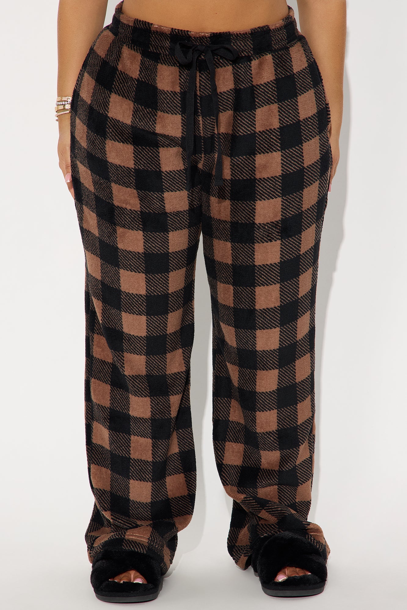 Always Cozy Plush PJ Pants - Brown