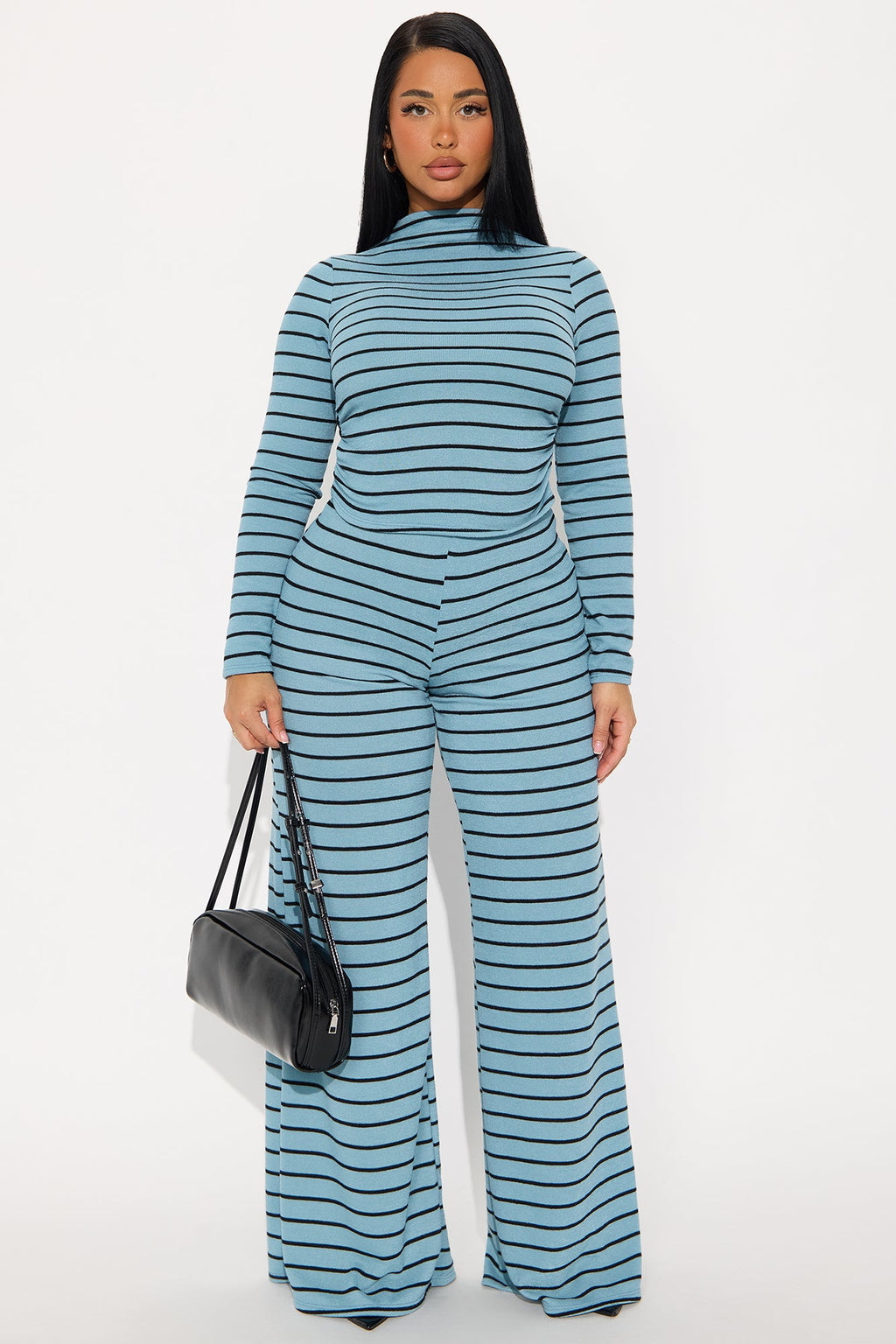 Stella Wide Leg Pant Set - Blue
