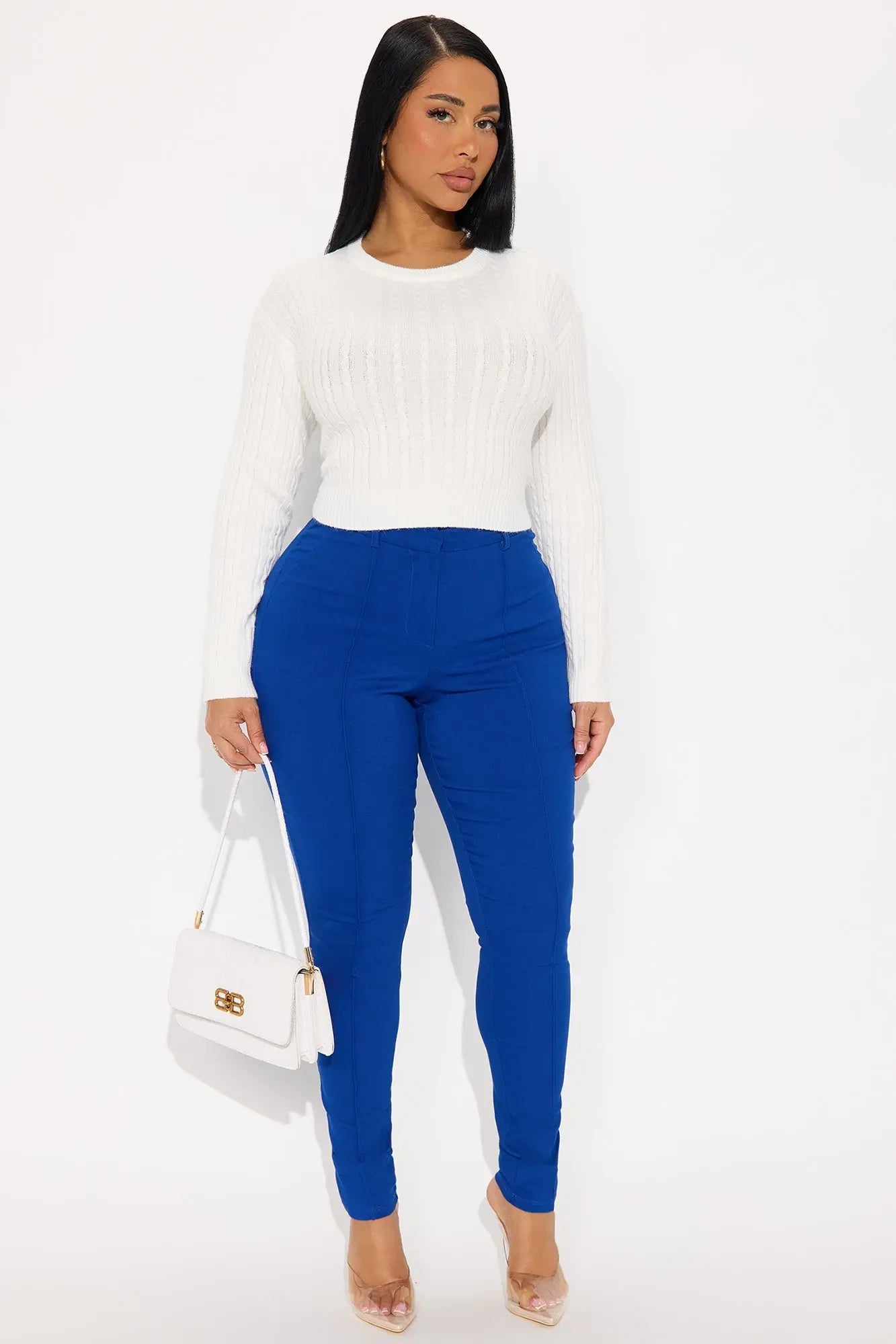 Chillin' It Cable Knit Sweater - Ivory 