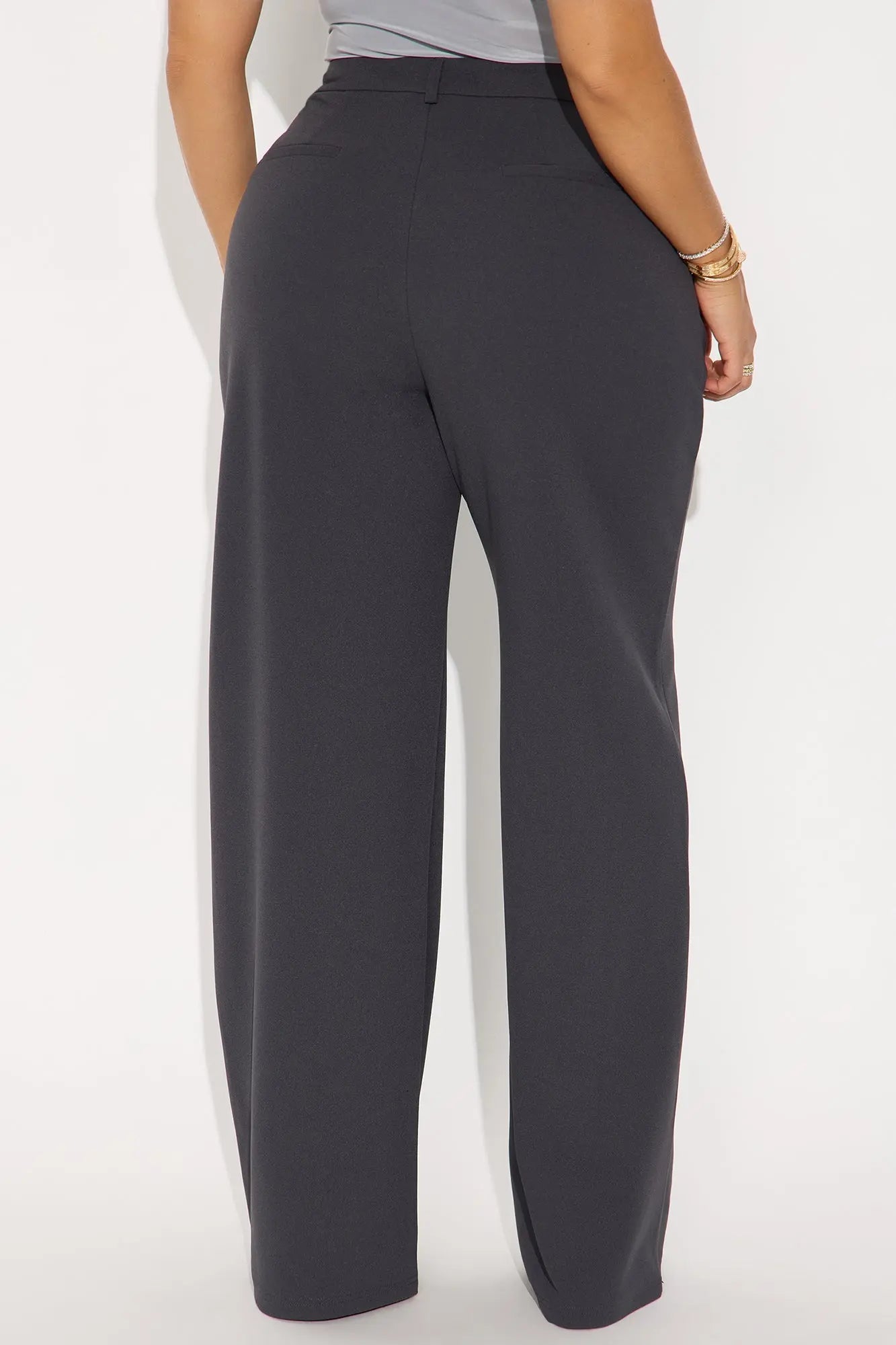 Elma Wide Leg Trouser - Charcoal 
