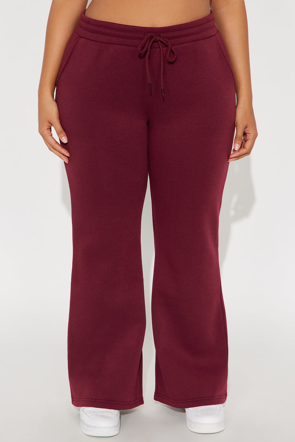 Candice Petite Lounge Flare Pant - Burgundy
