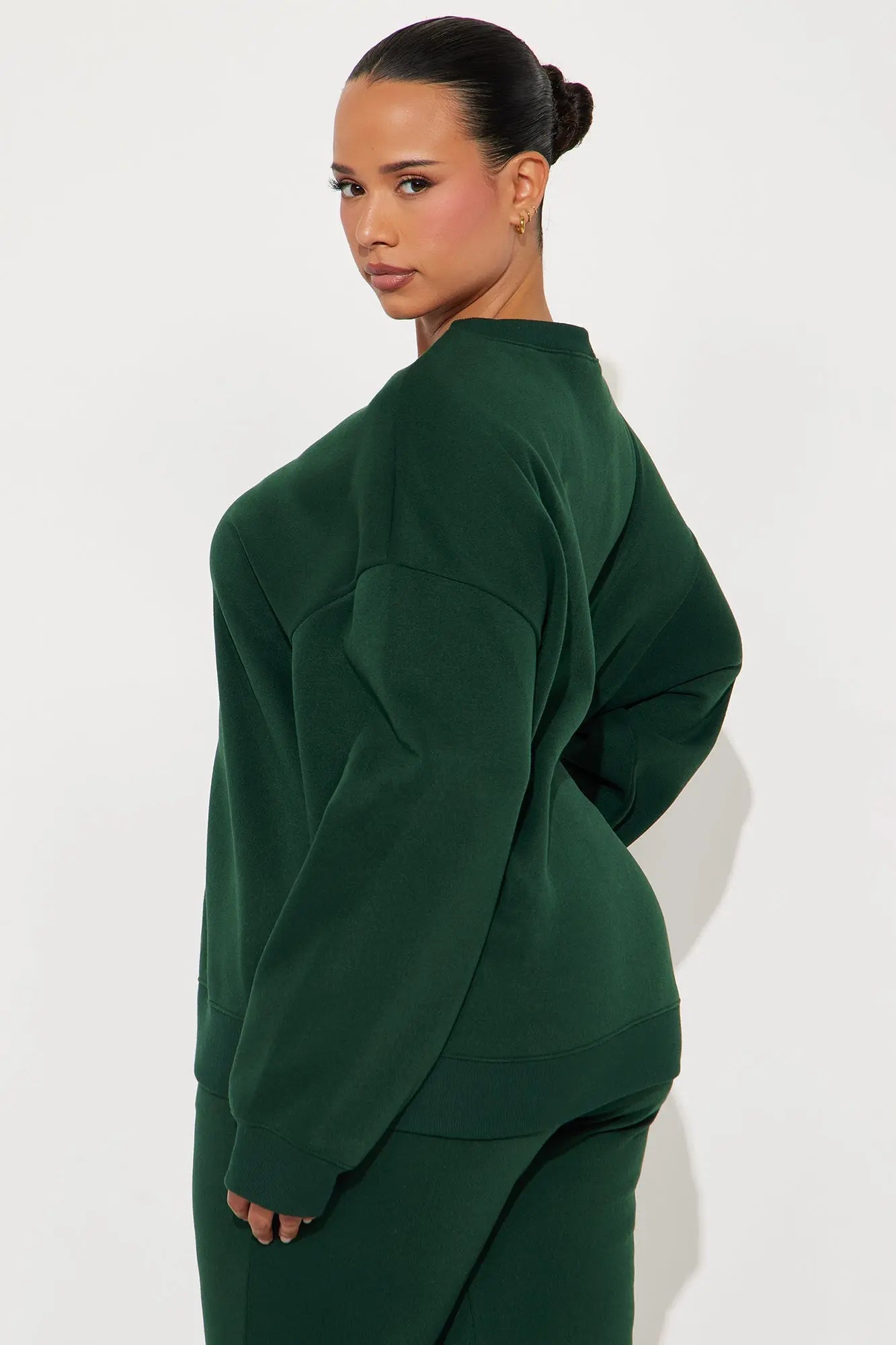 Candice Oversized Crewneck Sweatshirt - Hunter 