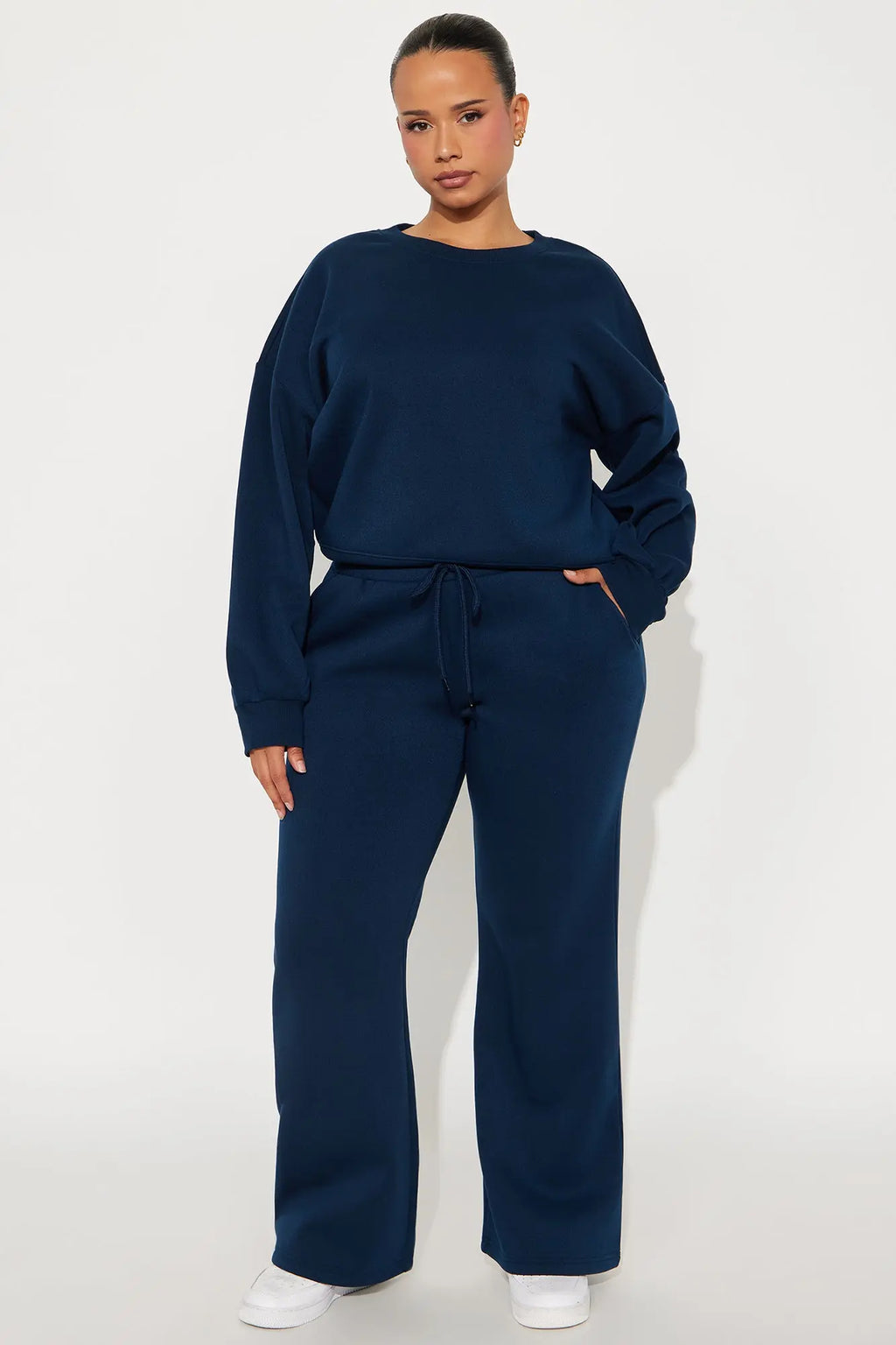 Candice Petite Lounge Flare Pant - Navy 
