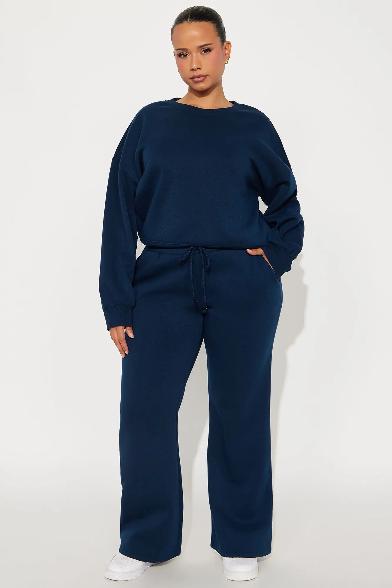 Candice Petite Lounge Flare Pant - Navy 