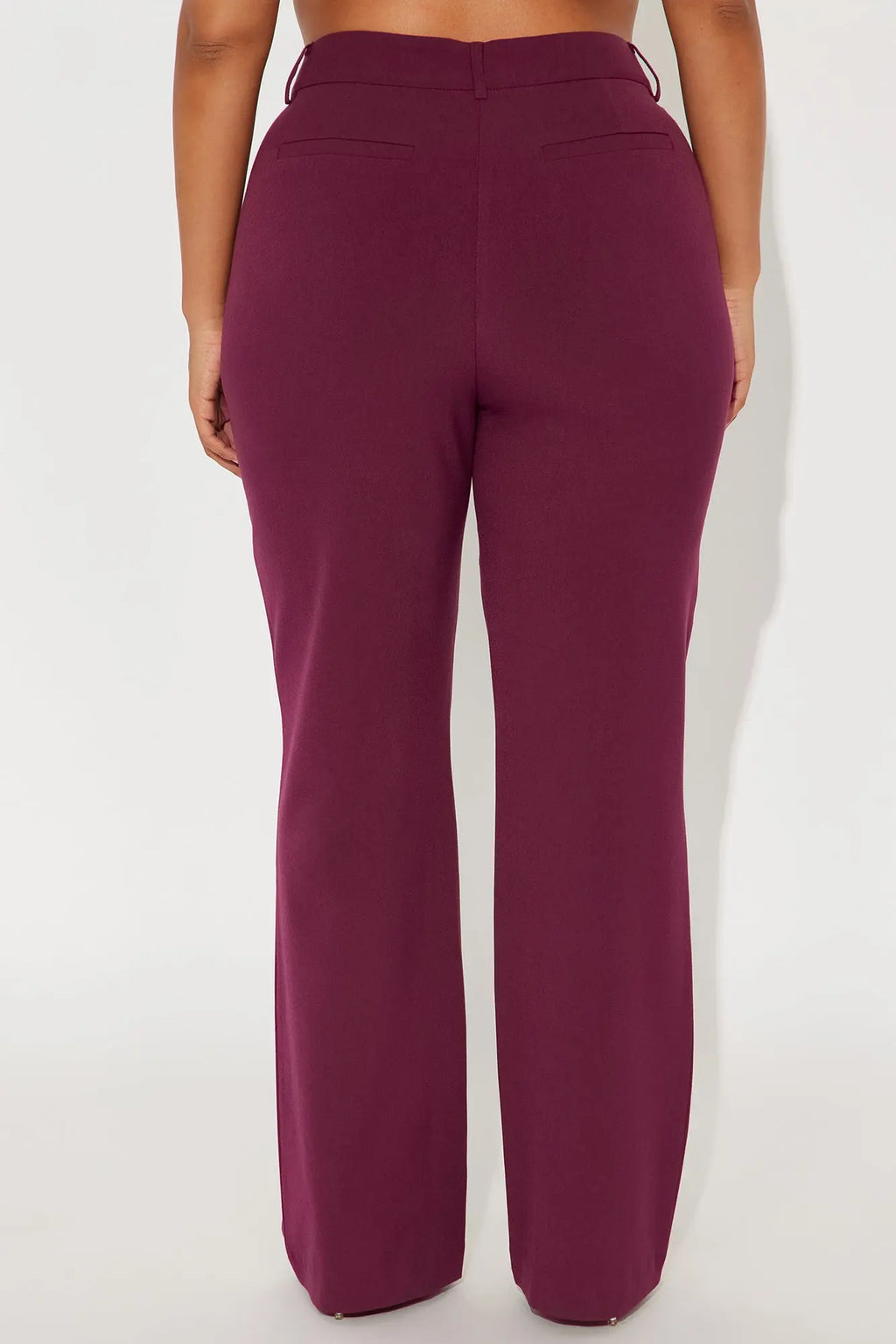 Tasha Dressy High Rise Pants - Burgundy 