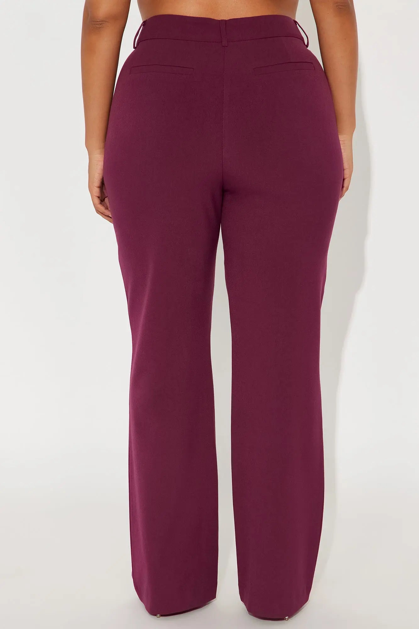 Tasha Dressy High Rise Pants - Burgundy 