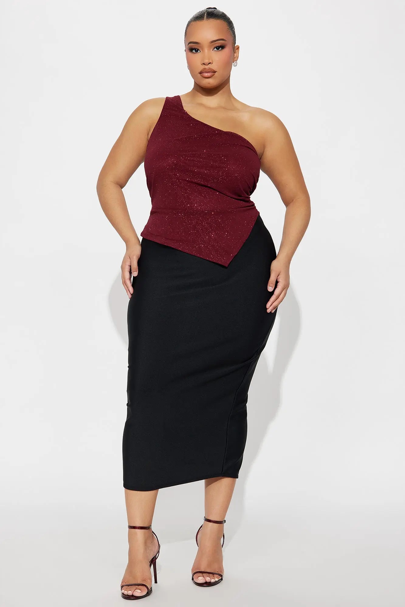 Camila Bandage Ankle Midi Skirt - Black 
