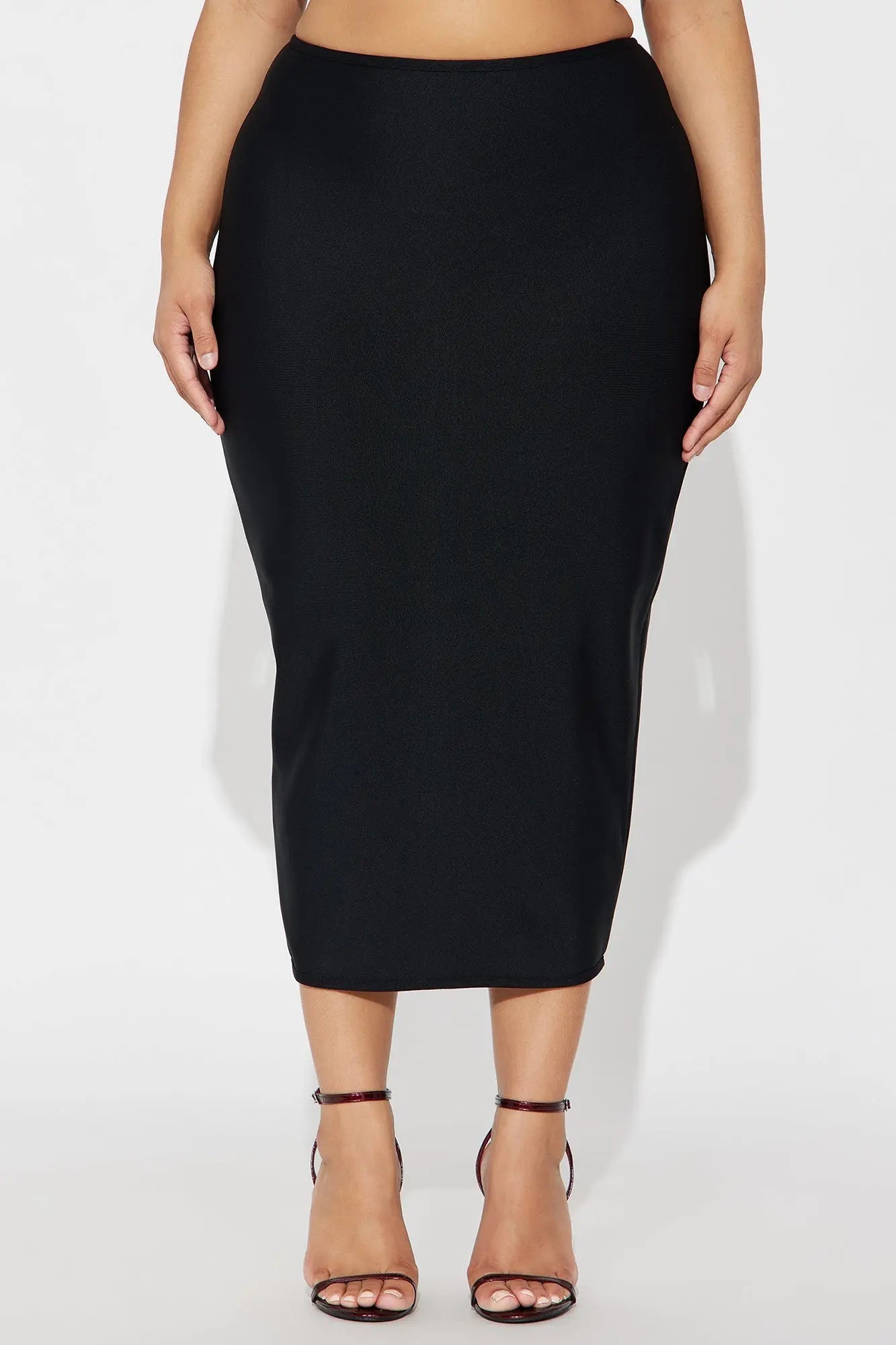 Camila Bandage Ankle Midi Skirt - Black 