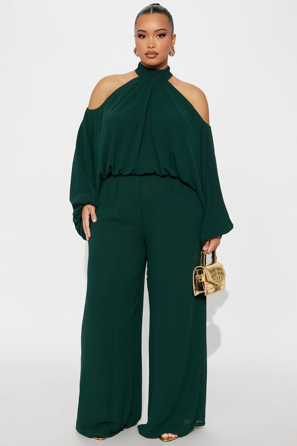Dream Of Me Chiffon Pant Set - Hunter 