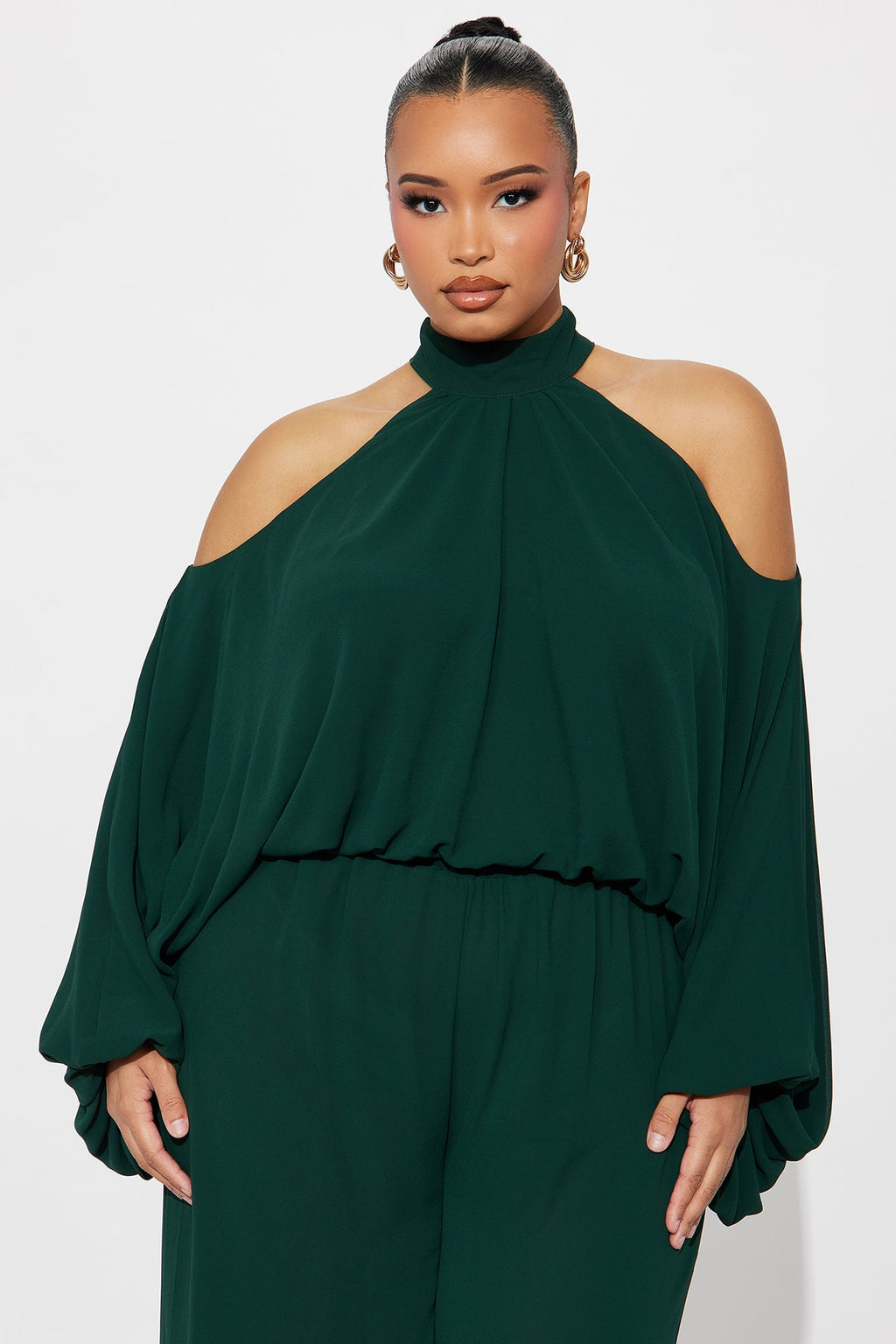 Dream Of Me Chiffon Pant Set - Hunter 