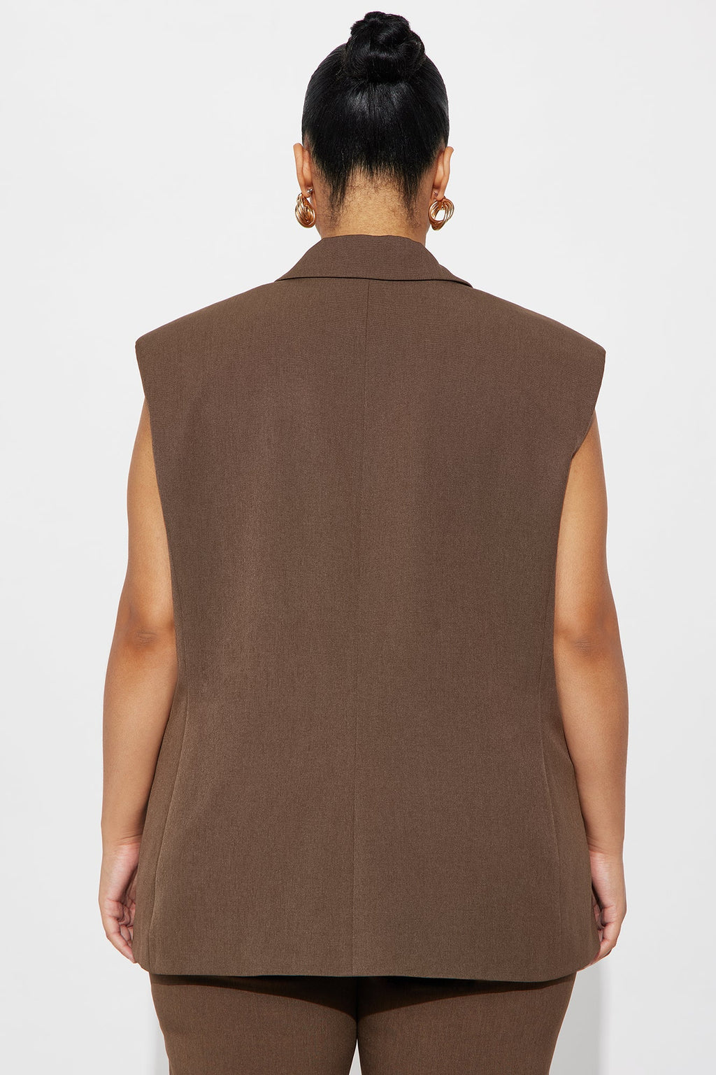 Minimal Effort Business Vest - Brown 