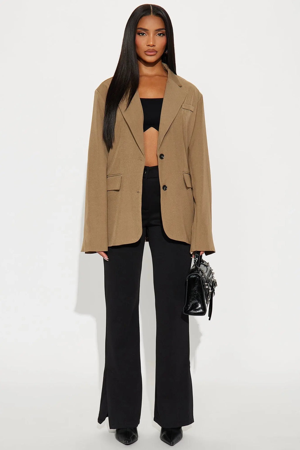 Beatrice Oversized Blazer - Olive 