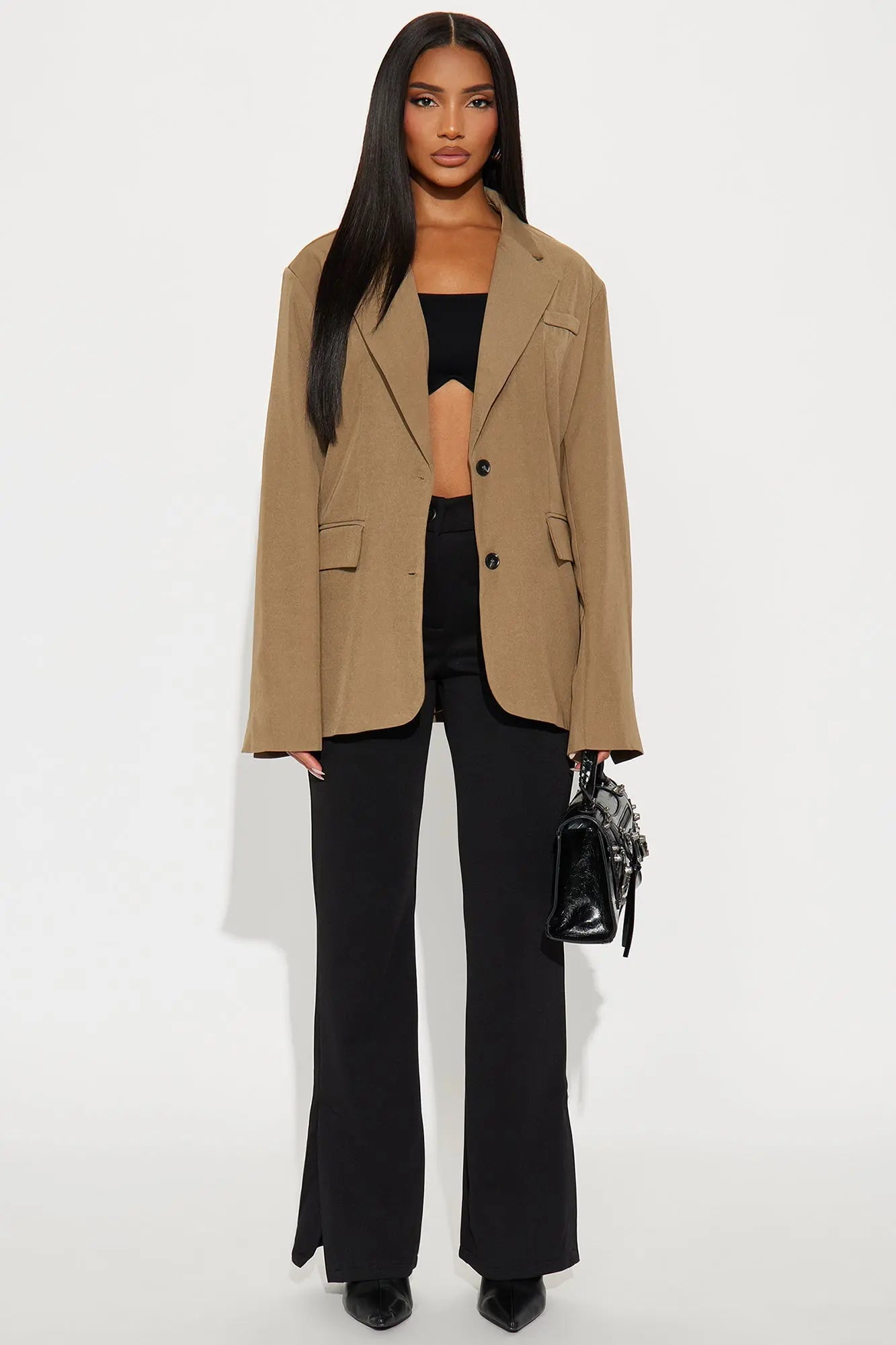Beatrice Oversized Blazer - Olive 