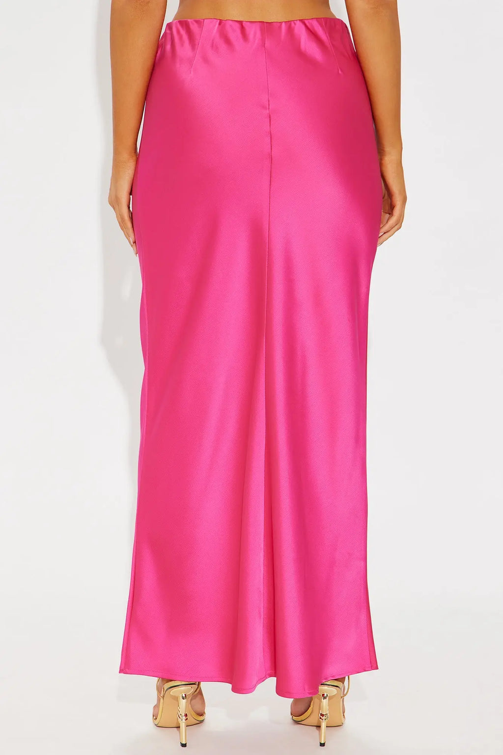 Brunch to GNO Satin Maxi Skirt - Pink 