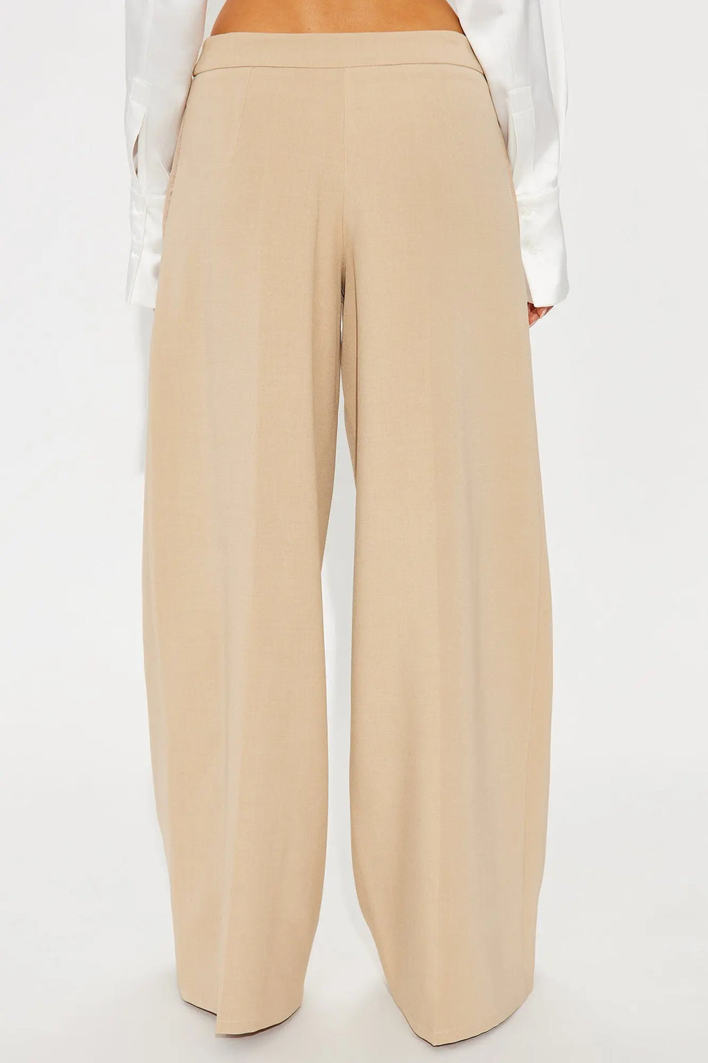 Not On The Checklist Wide Leg Trouser Pant - Khaki 