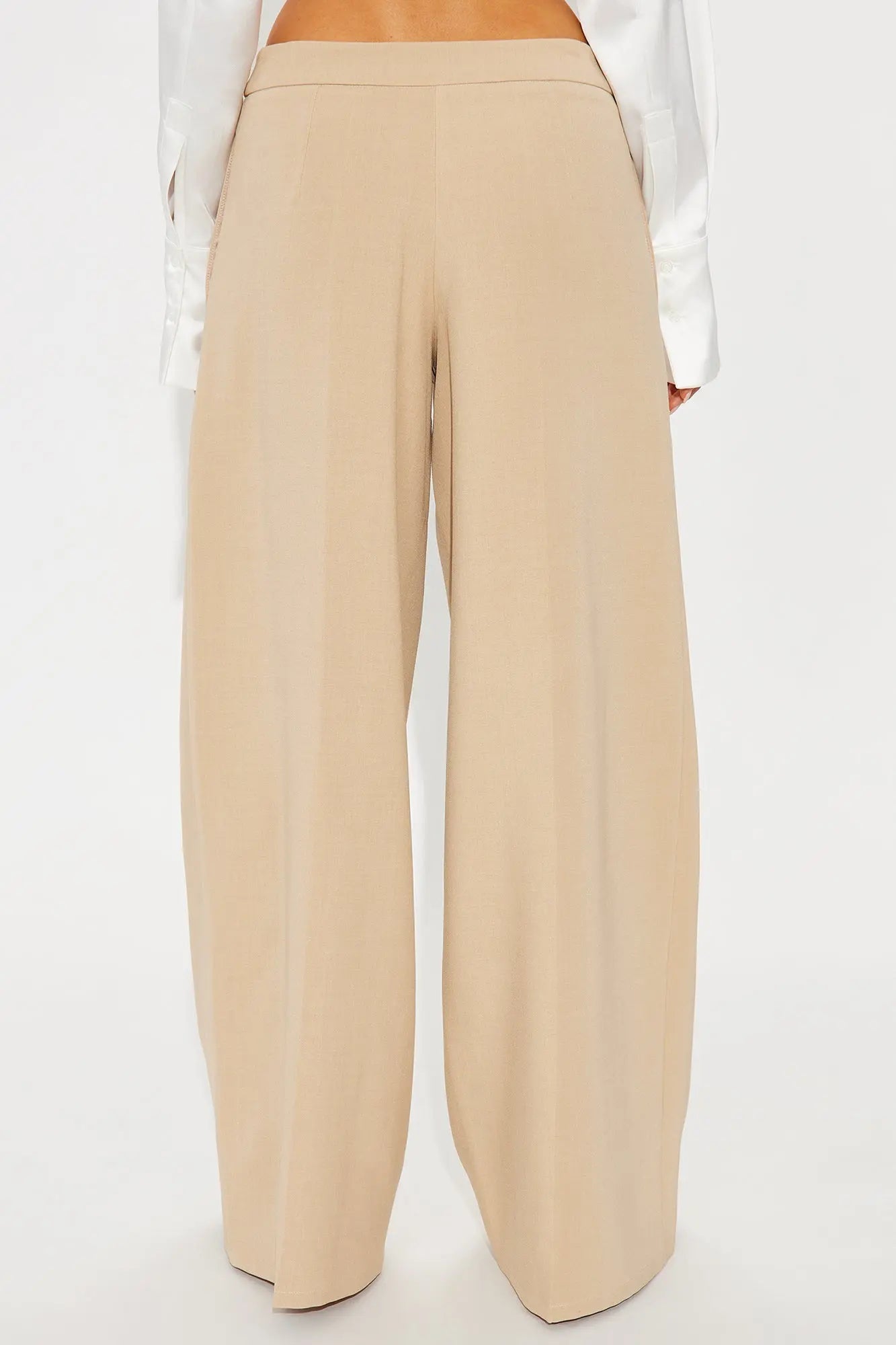 Not On The Checklist Wide Leg Trouser Pant - Khaki 