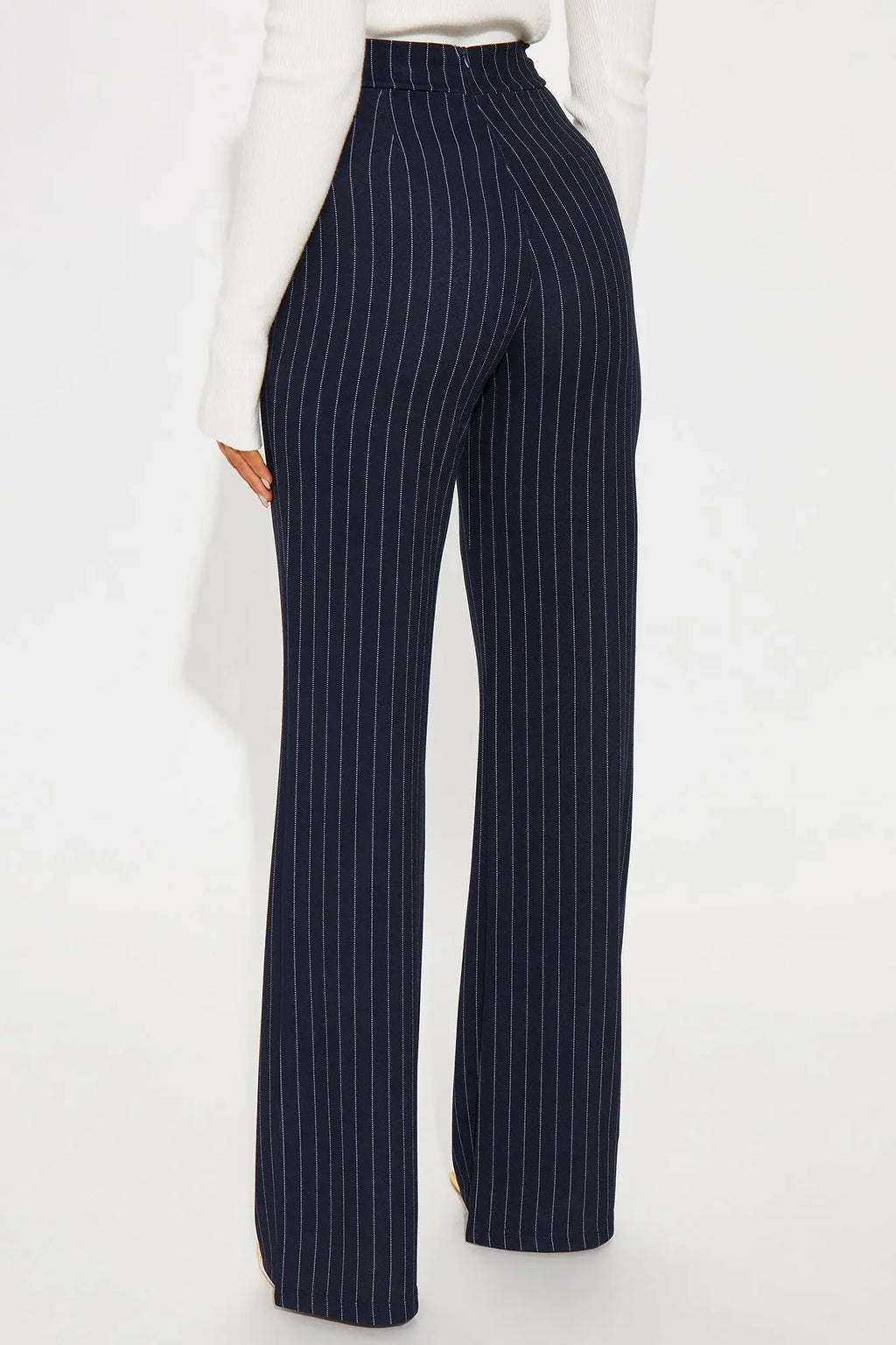 Victoria High Waisted Dress Pant Pinstripe - Navy/combo 