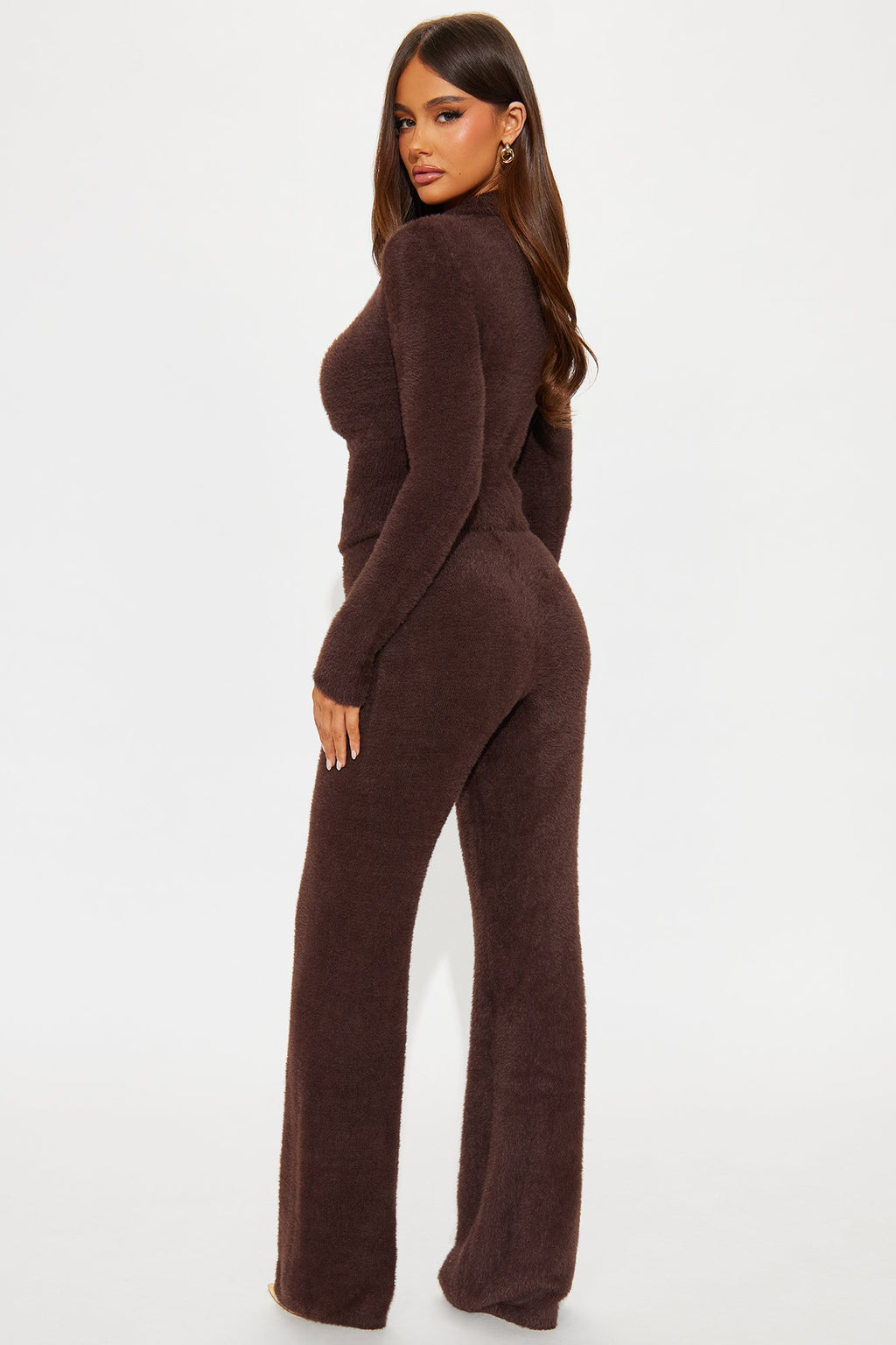 Keep Me Cozy Sweater Pant Set - Chocolate 