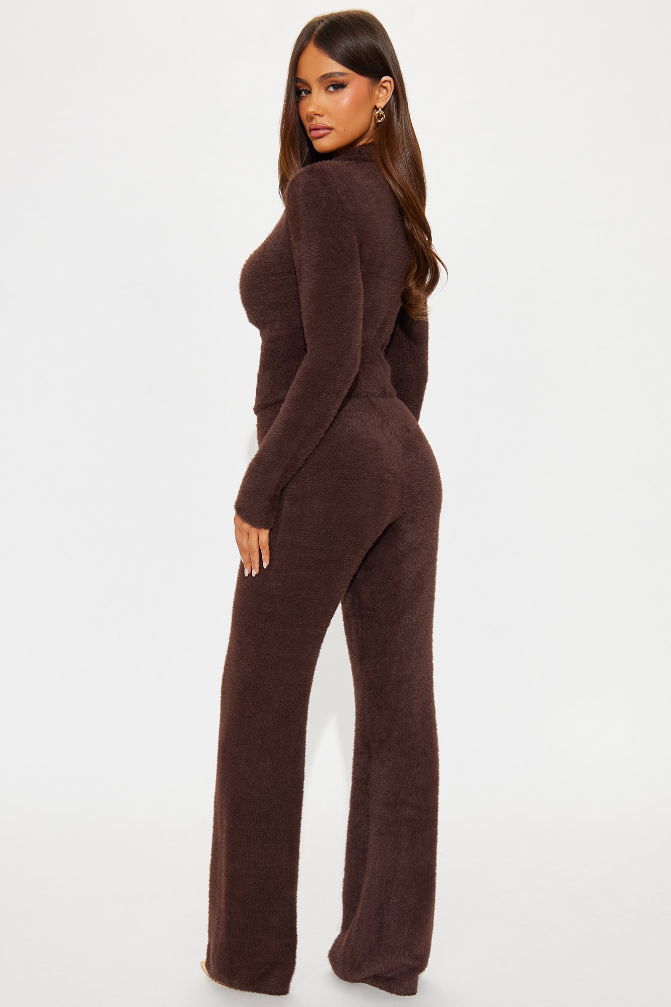 Keep Me Cozy Sweater Pant Set - Chocolate 