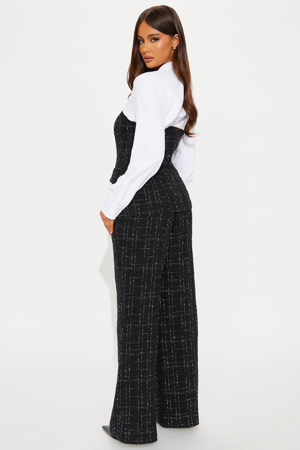 Marlowe Tweed Pant Set - Black 