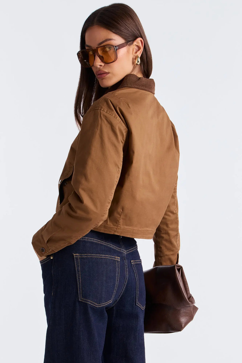 Urban Legend Twill Trucker Jacket - Brown 
