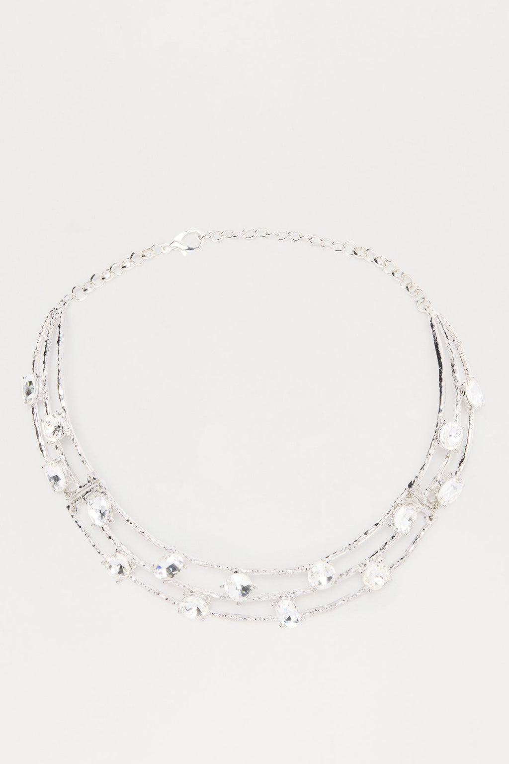 Crush Collar Choker Necklace - Silver