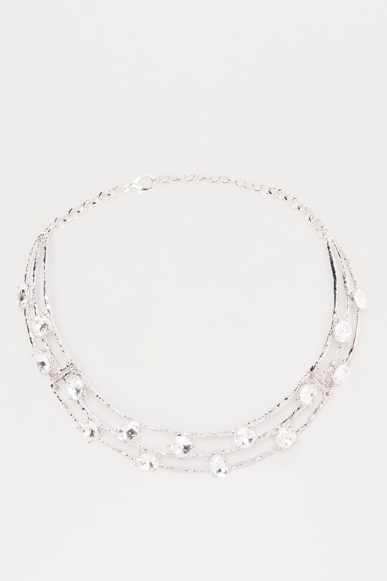 Crush Collar Choker Necklace - Silver