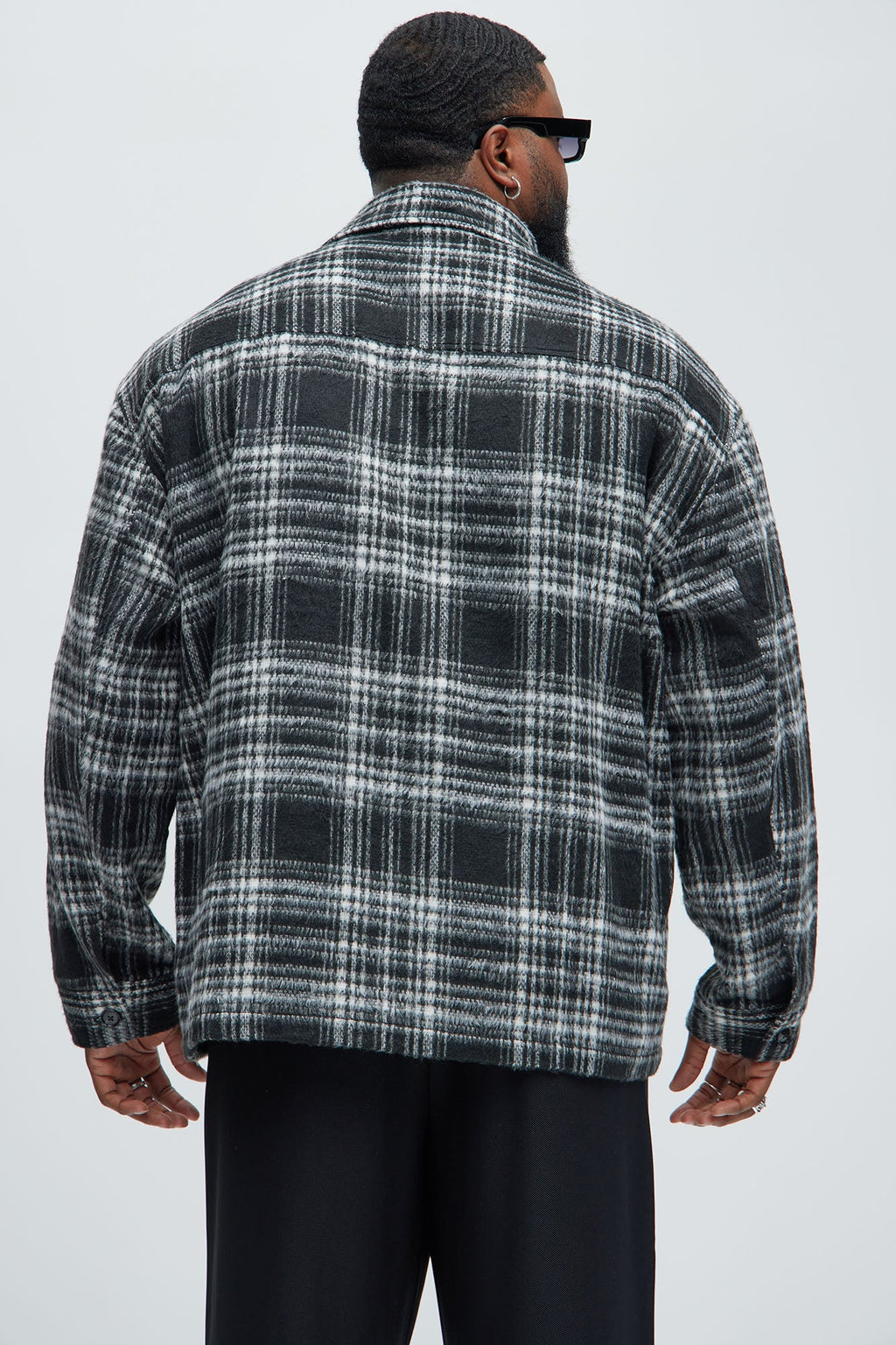 Agua Plaid Shacket - Black/White