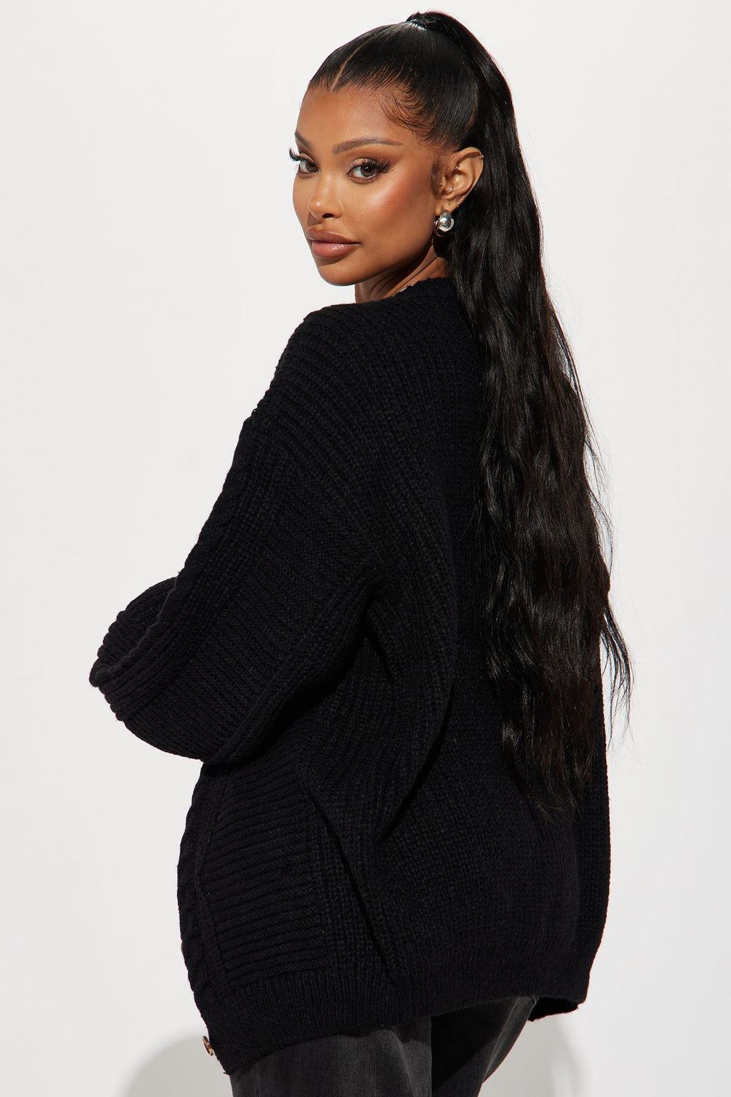 Couch Convo Cardigan - Black