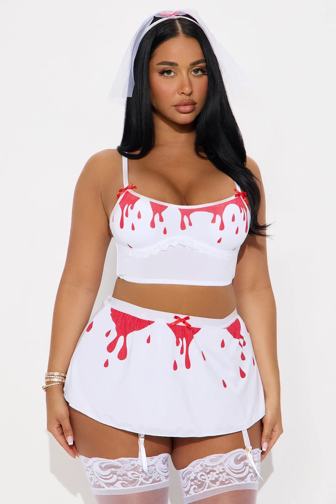 Til Death Do Us Part Bride 3 Piece Costume Set - White 
