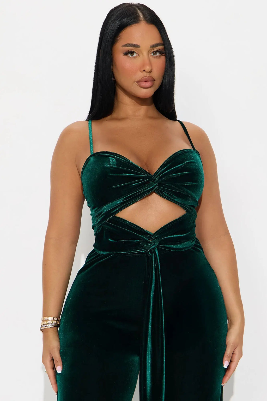 Veronica Velvet Pant Set - Hunter 