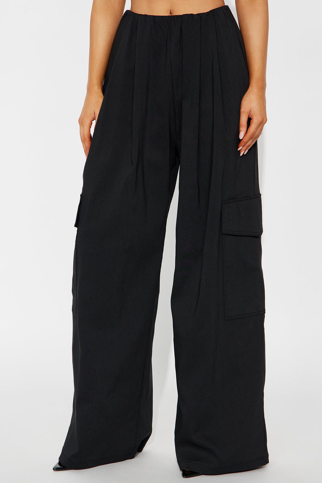 Rush Hour Cargo Wide Leg Pant 32″ - Black