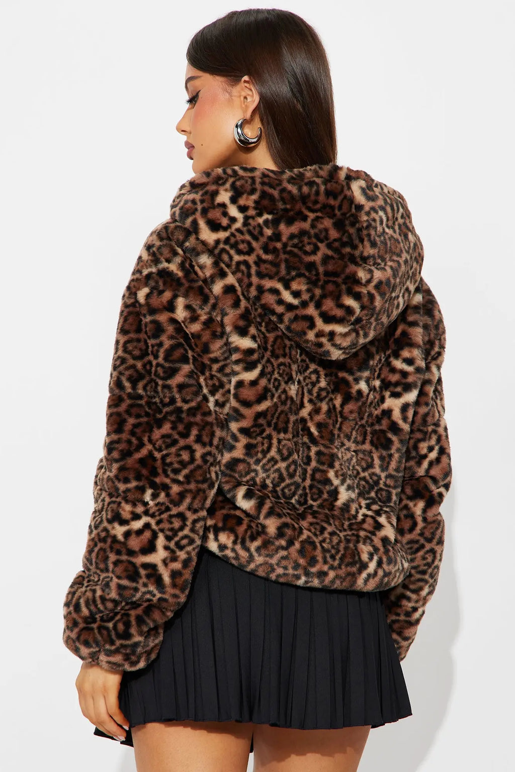Leah Faux Fur Jacket - Leopard 