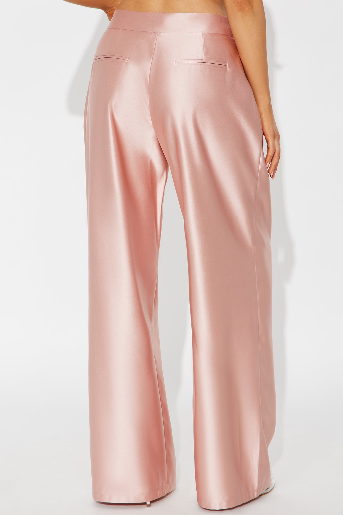 Suite Slay Satin Wide Leg Pant 32″ - Rose