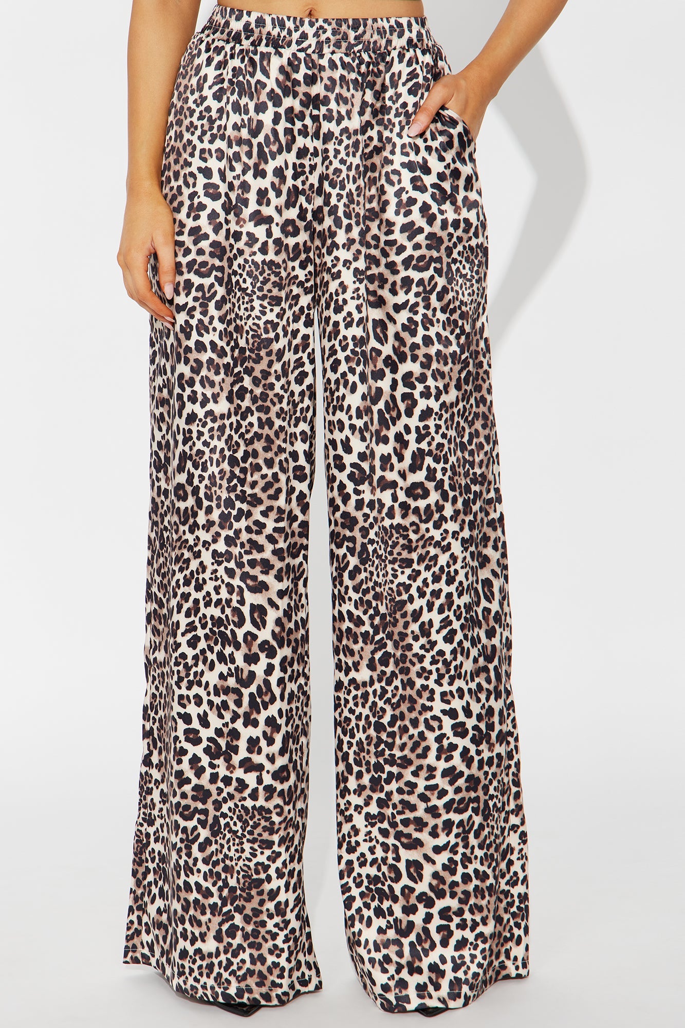 Gentle Touch High Rise Wide Leg Leopard Pant 32 - Leopard 