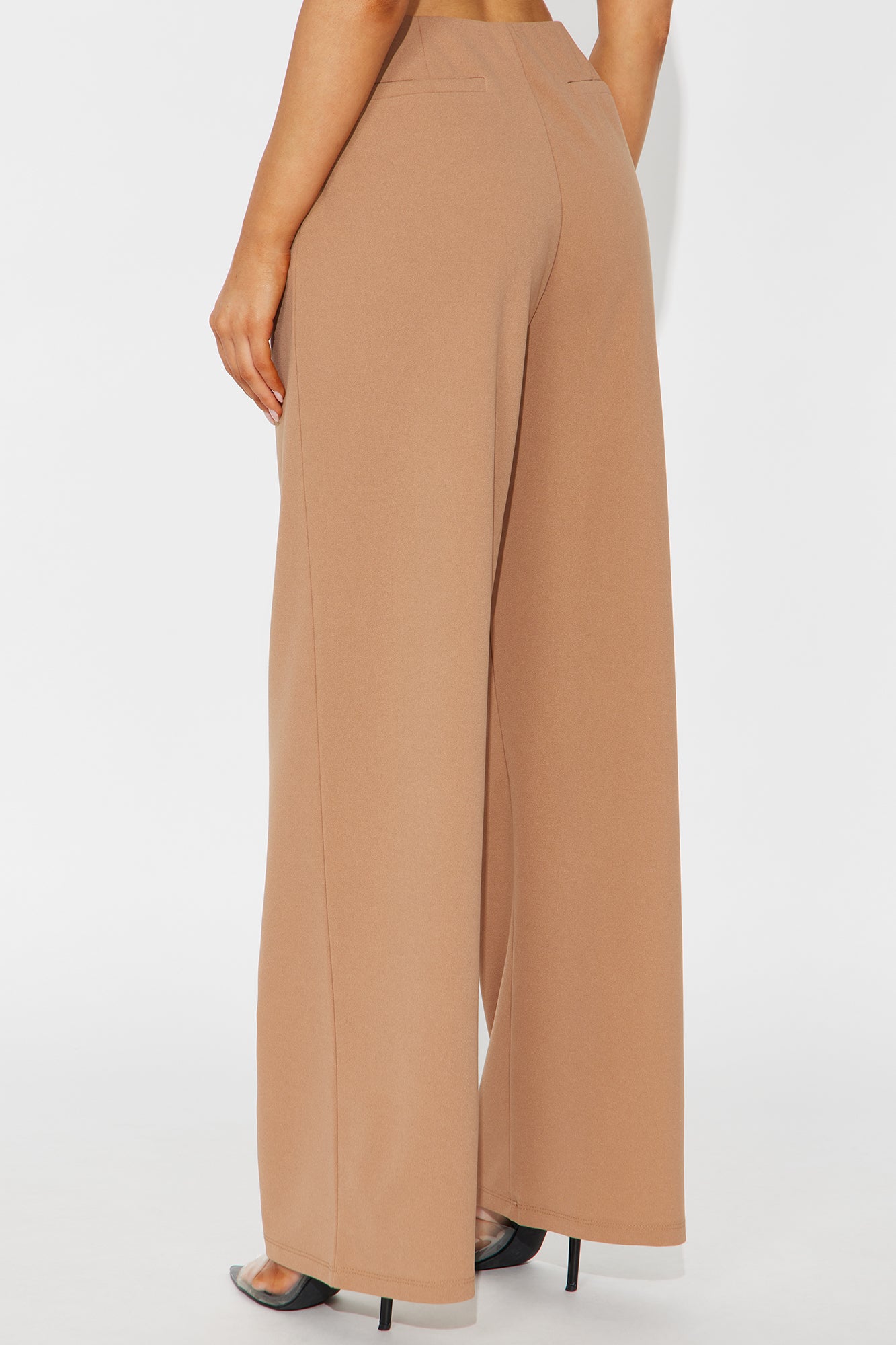 On A Conference Call Wide Leg Trouser Pant 31 - Mocha 