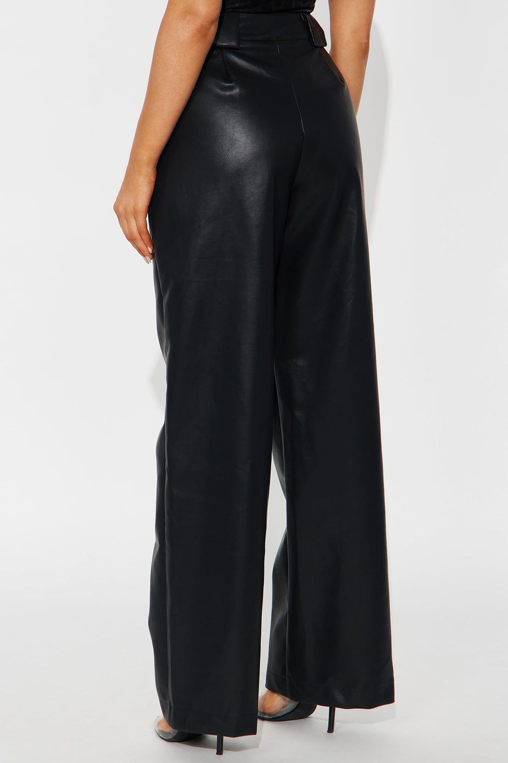 Tailored For You Faux Leather Pant - Black
