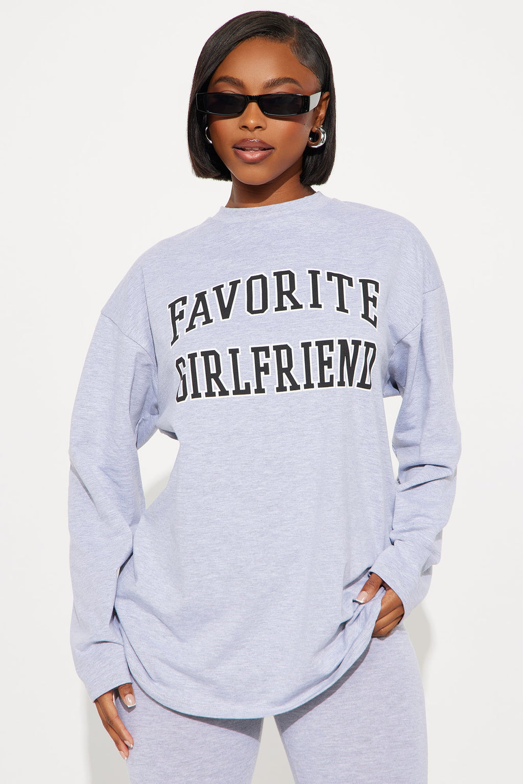 Favorite Girlfriend Legging Set - Heather Grey