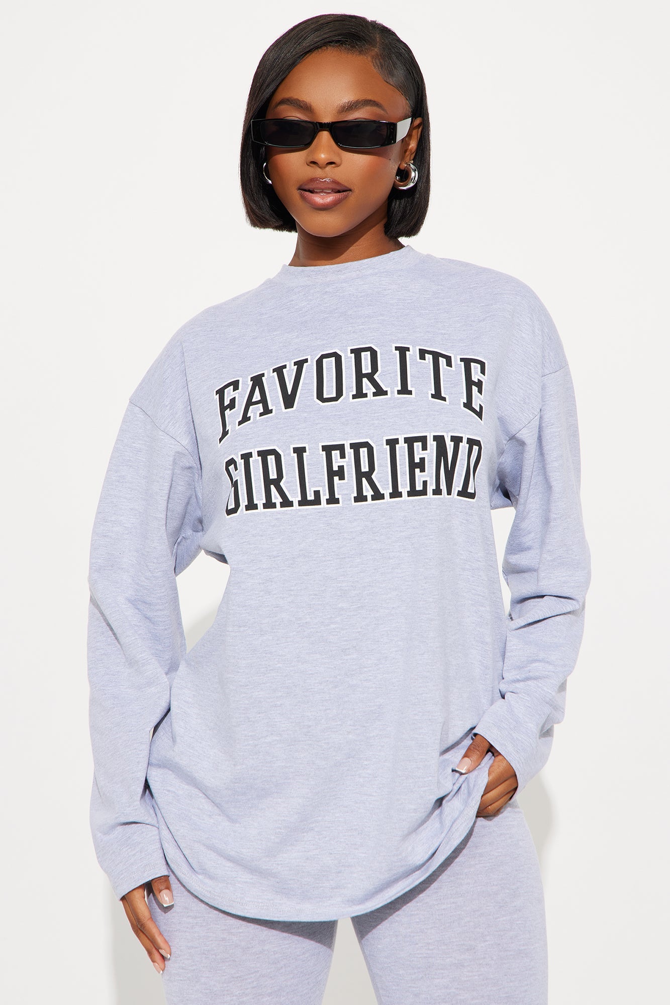 Favorite Girlfriend Legging Set - Heather Grey