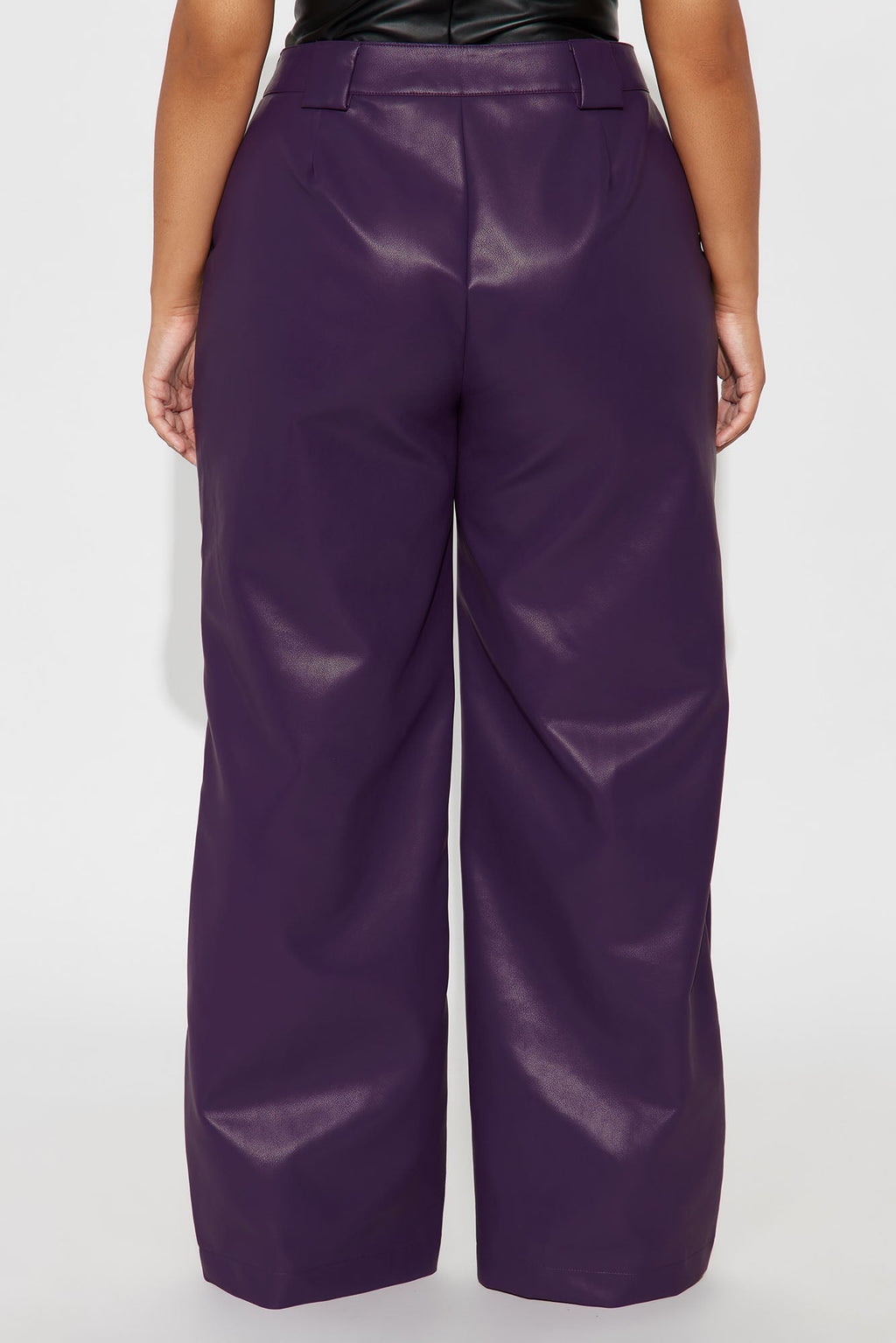 Tailored For You Faux Leather Pant - Purple
