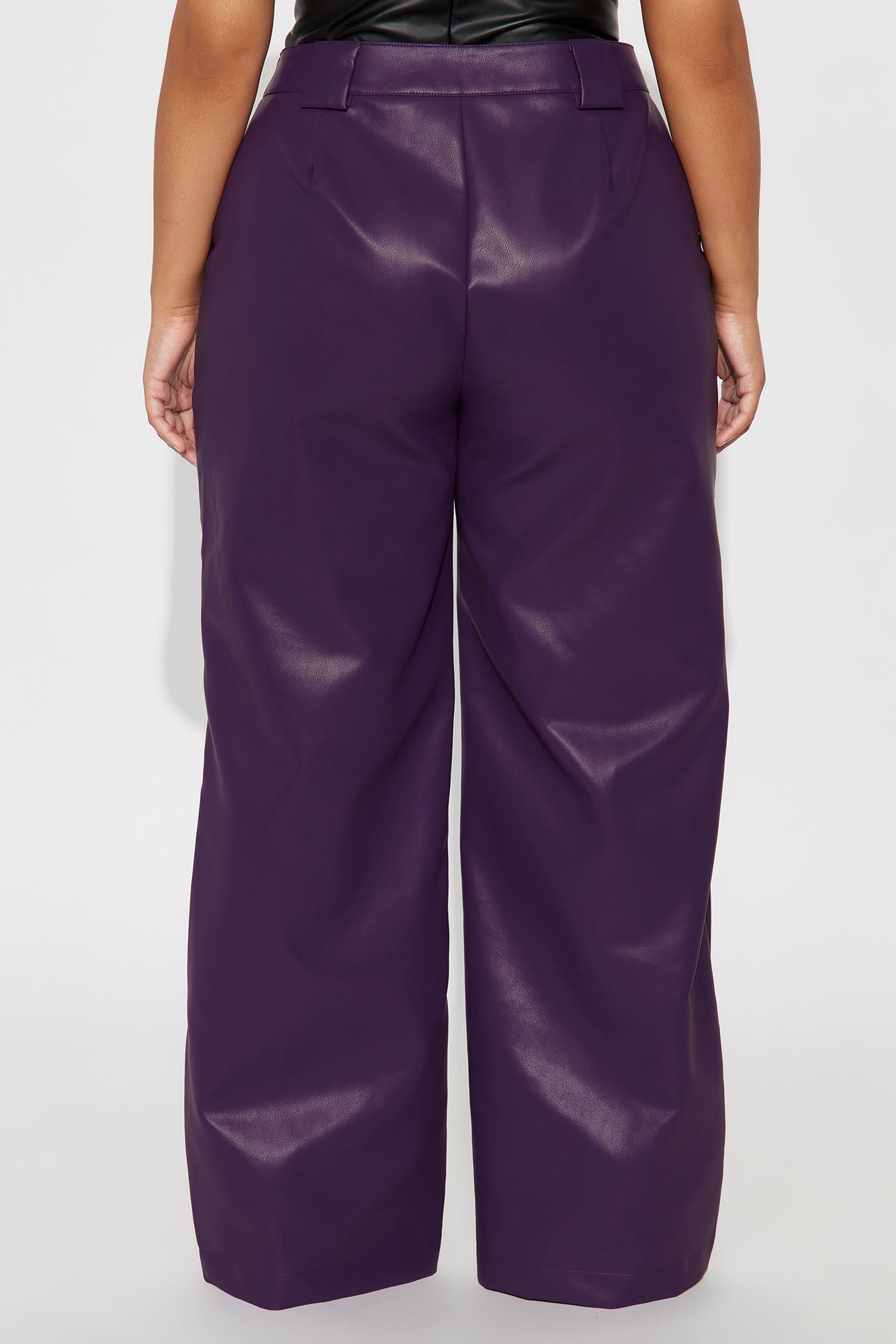 Tailored For You Faux Leather Pant - Purple