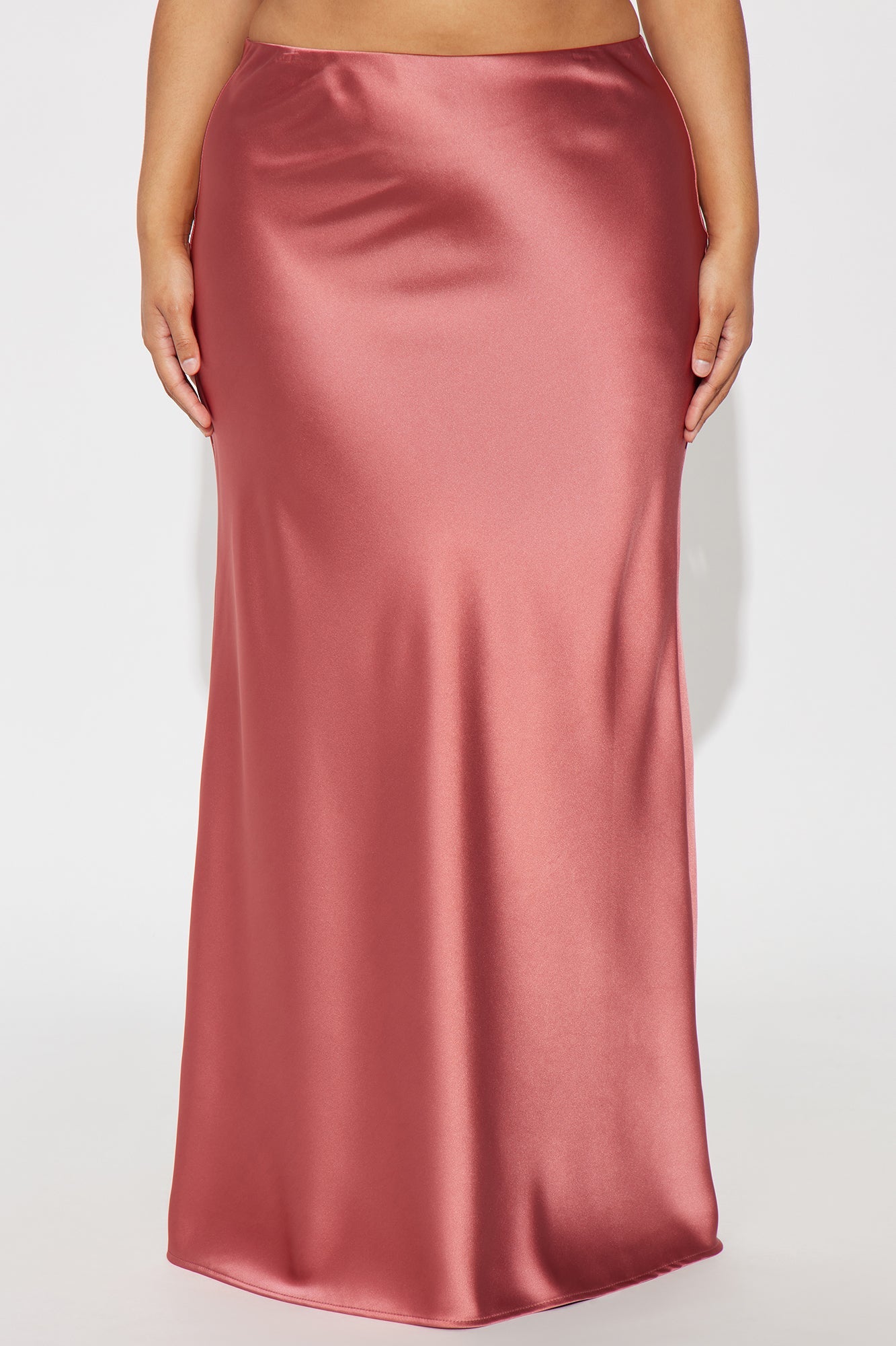Aurora Satin Maxi Skirt - Rose