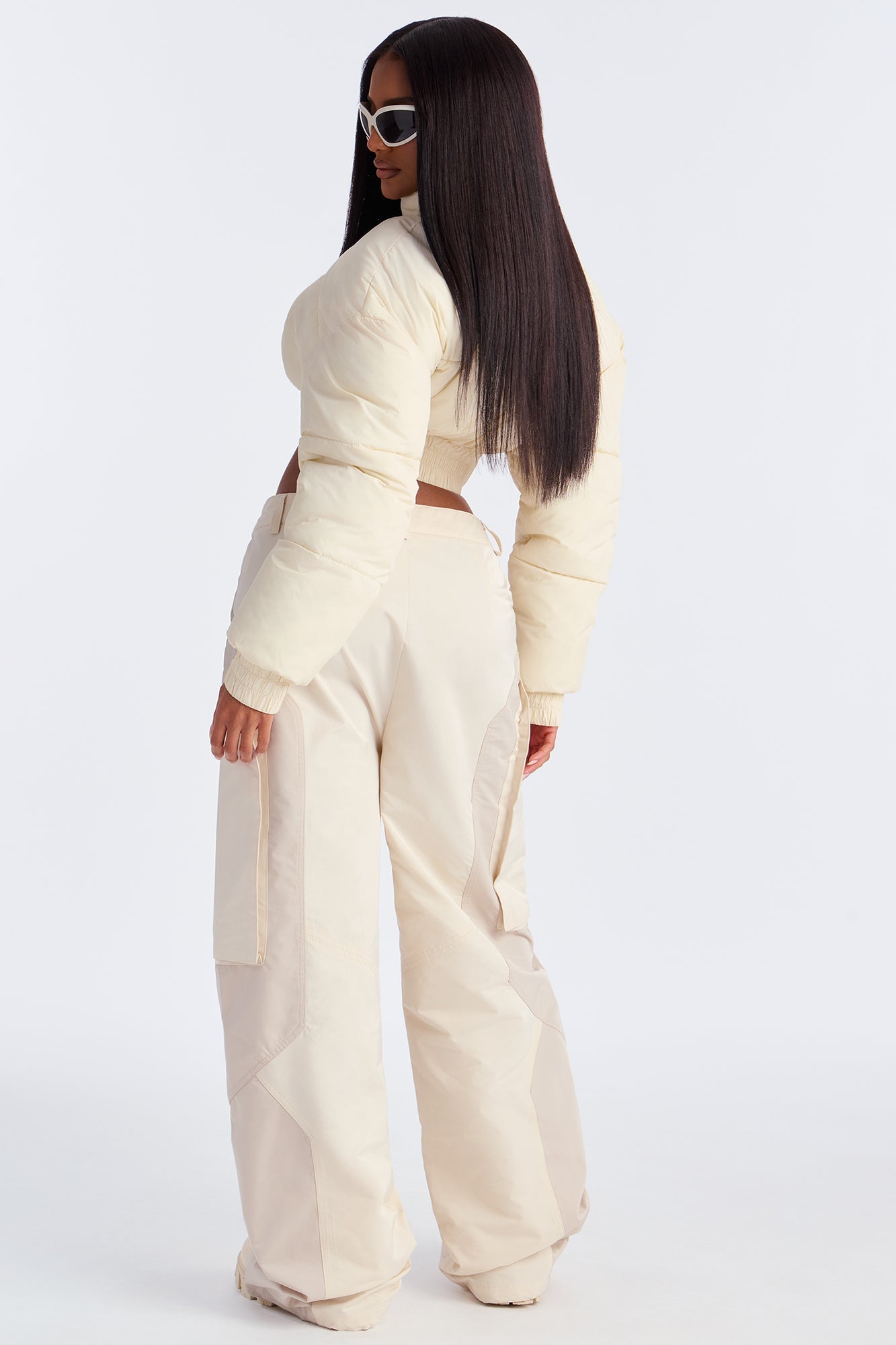 Get Ahead Windbreaker Jogger 31″ - Cream/combo 