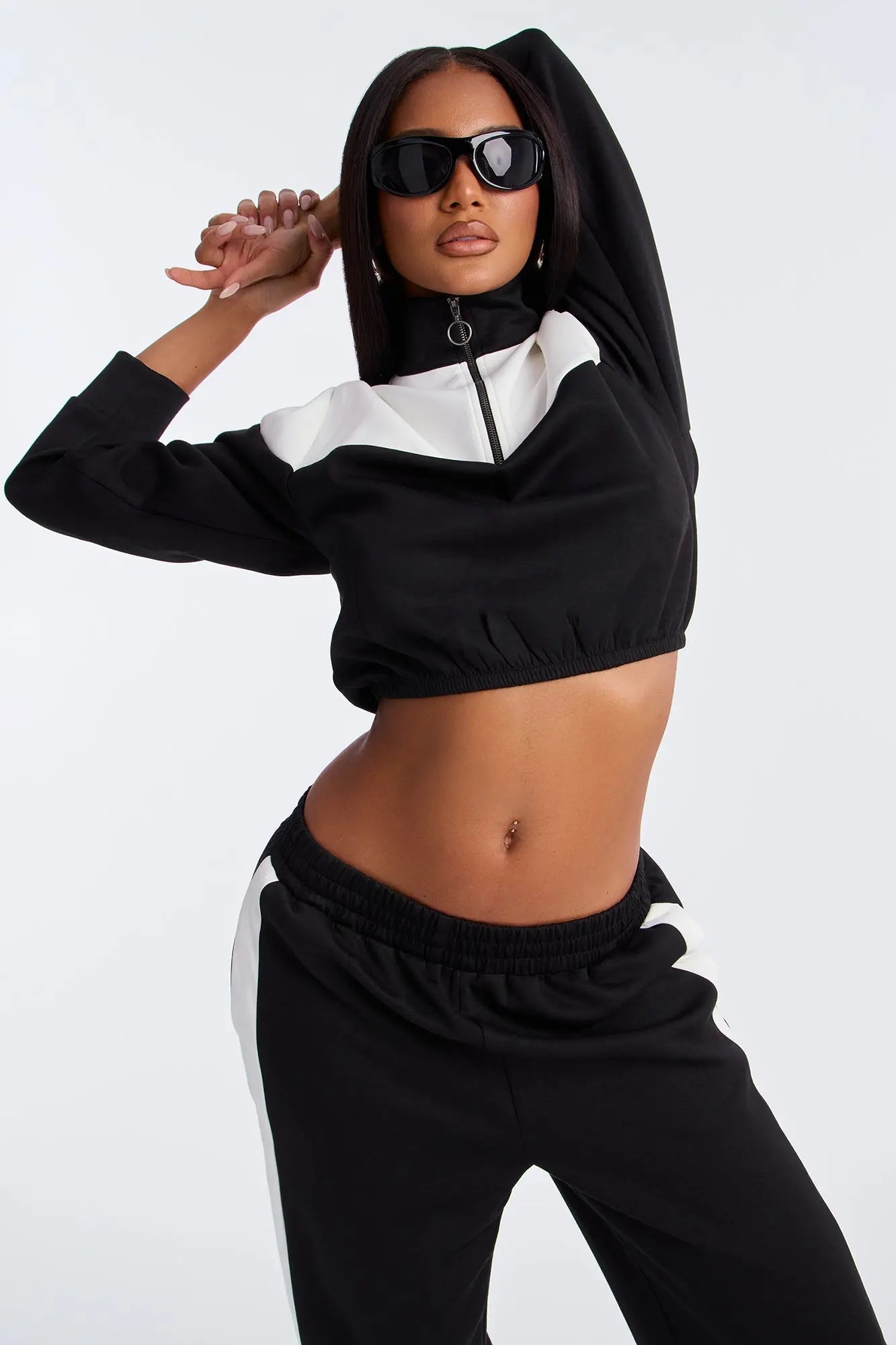 Team Player Quarter Zip Pullover Set - Black 