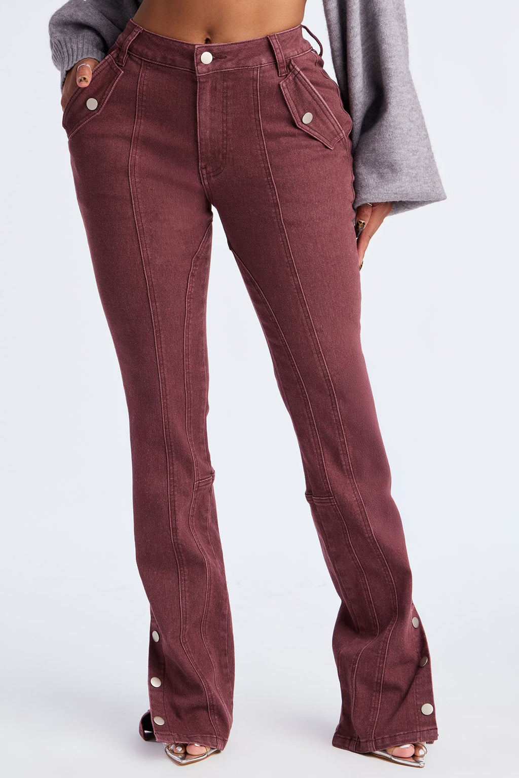 Chasin' You Mineral Wash Pant - Burgundy 
